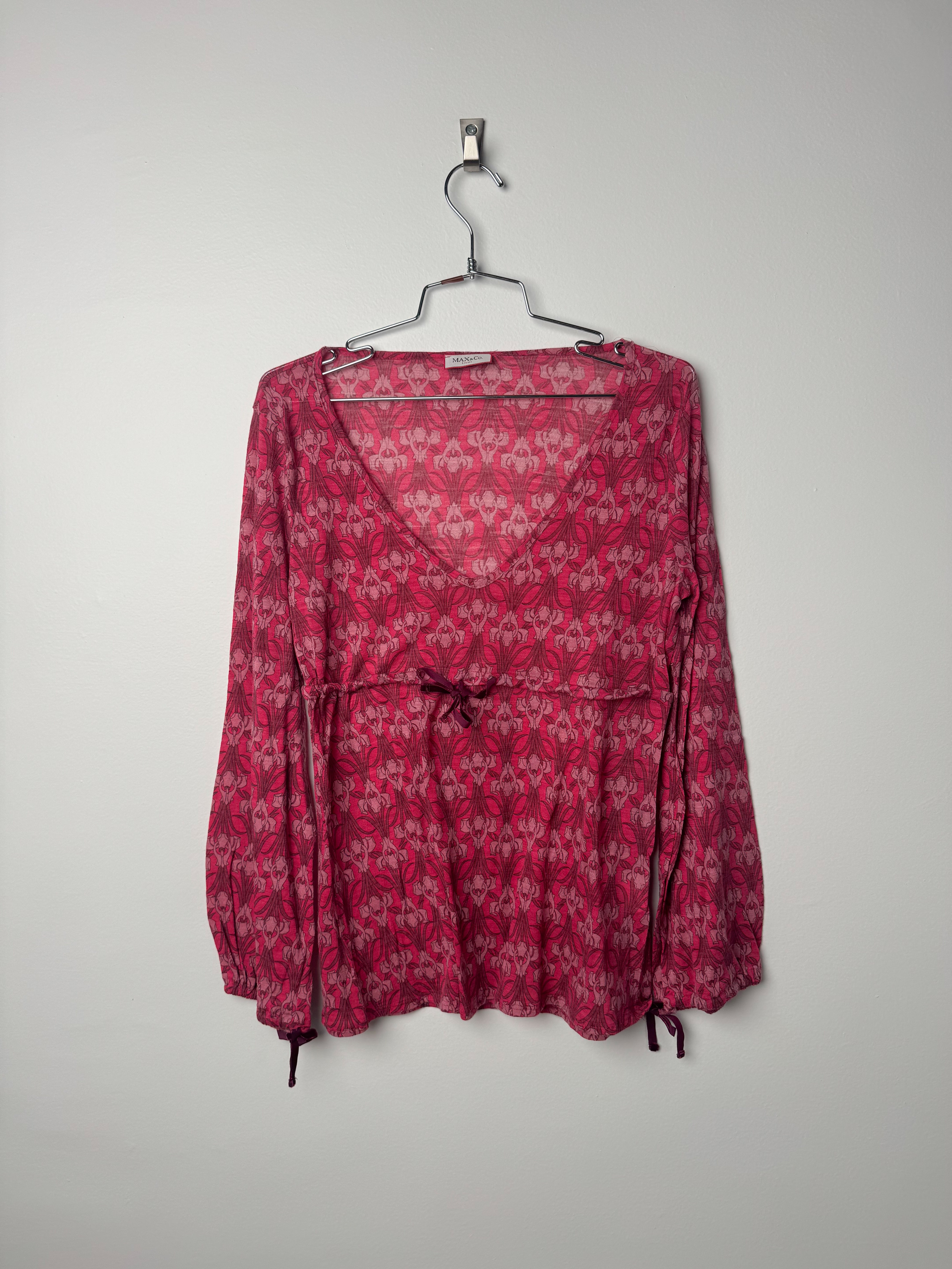 חולצה פרחונית ורודה Max&Co. (L)