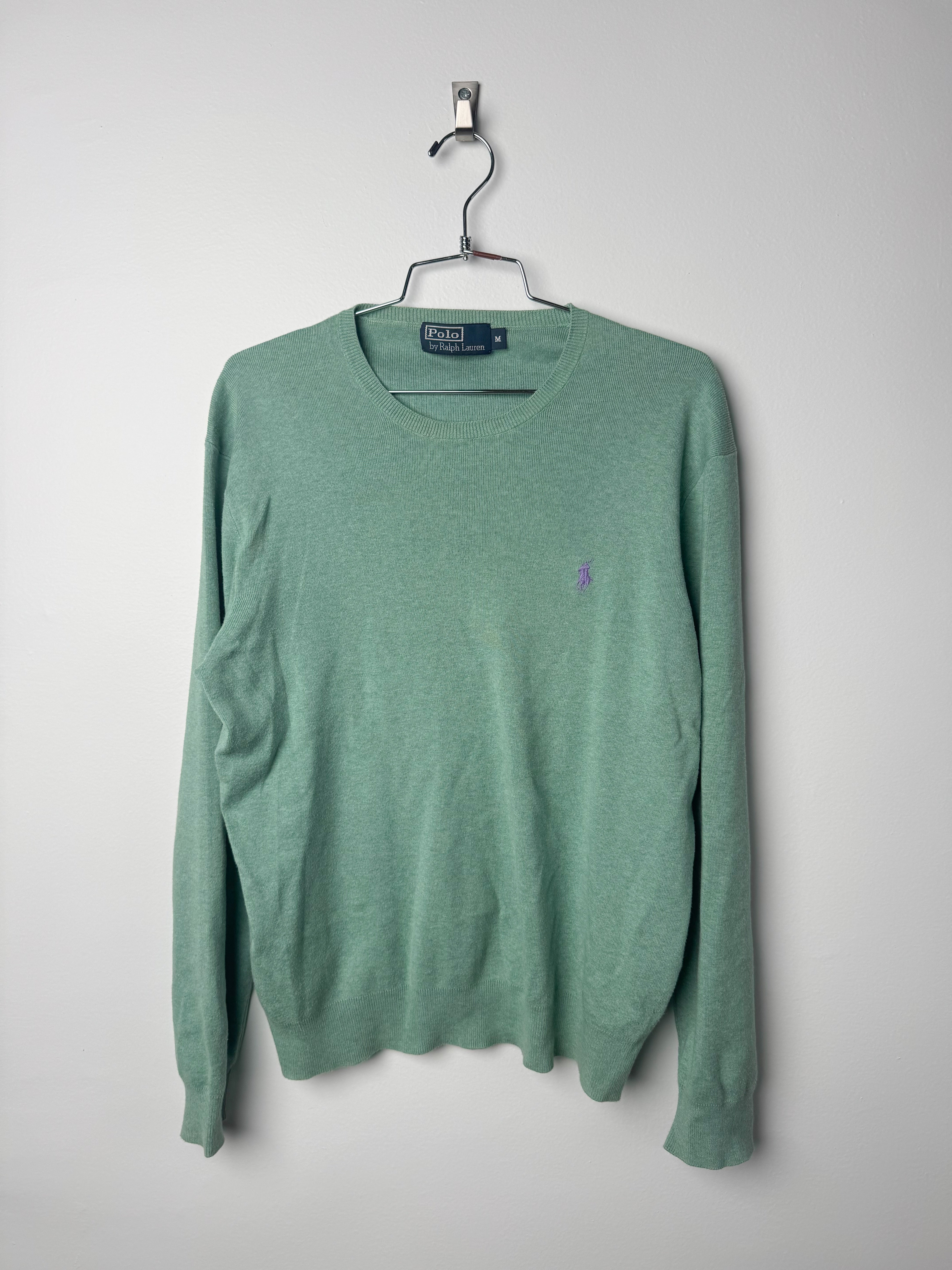 סריג כותנה ירוק Polo Ralph Lauren (M)