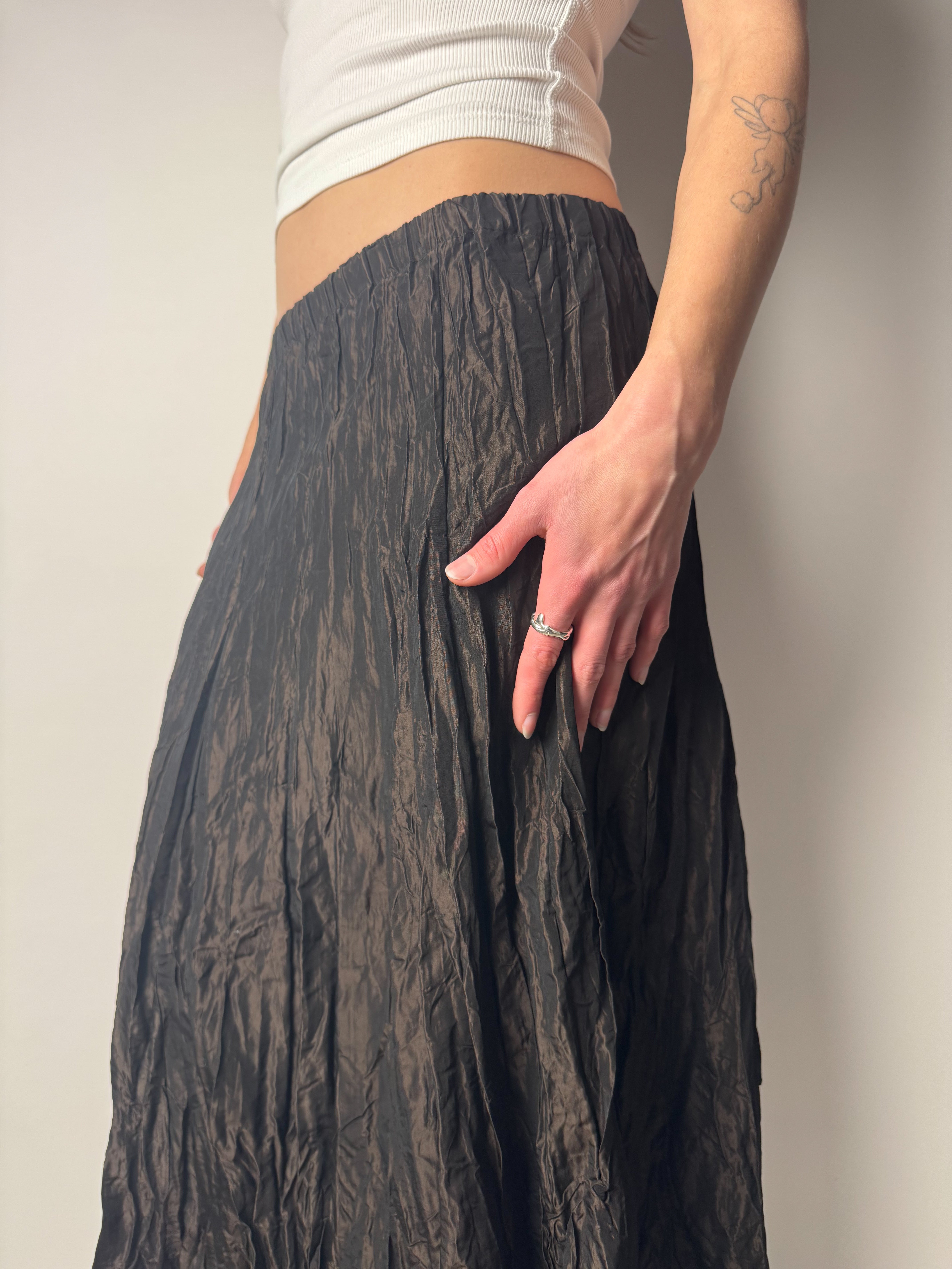 חצאית קפלים חומה (38)