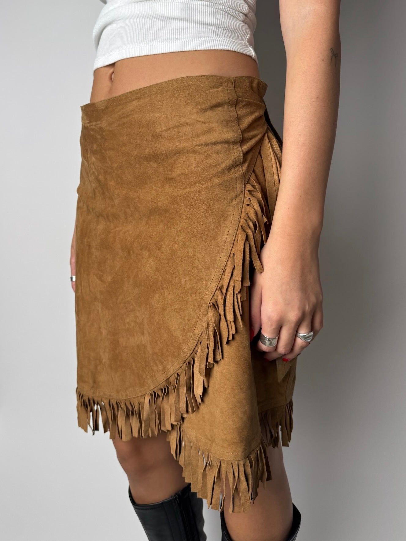 חצאית זמש מעטפת (38)