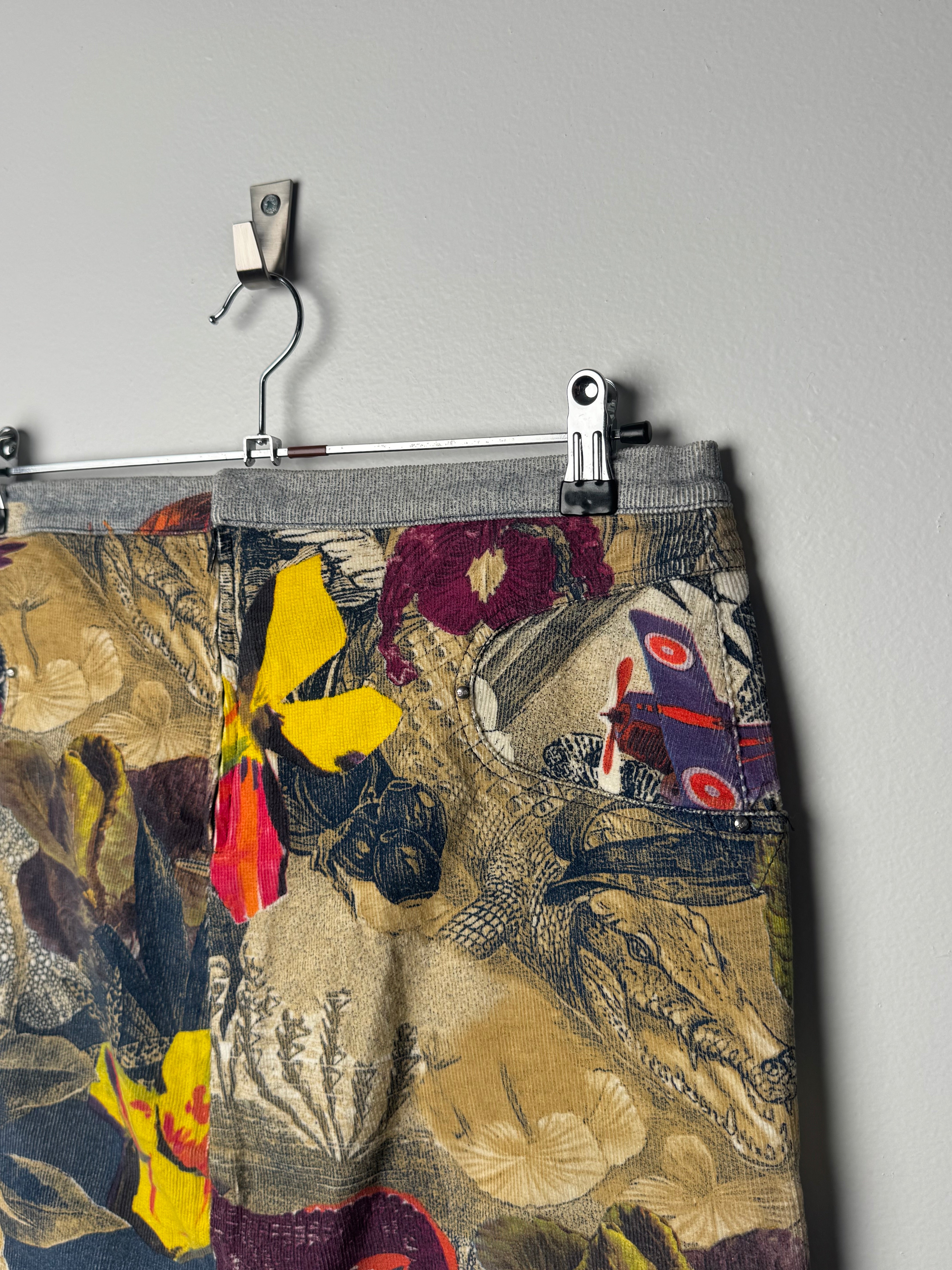 חצאית קורדרוי בהדפס צבעוני Cavalli (40)