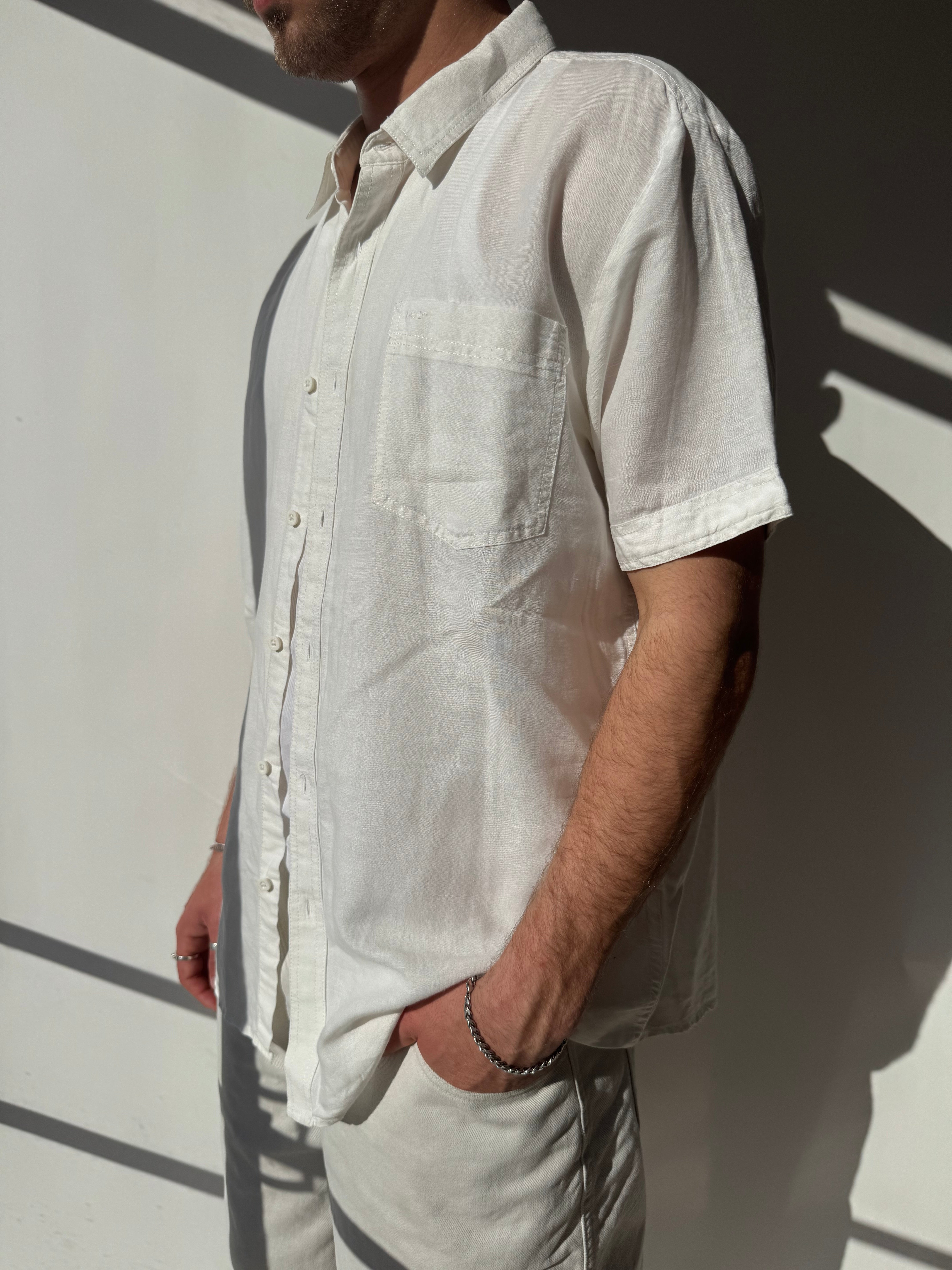 חולצת פשתן מכופתרת Lee (XXL)