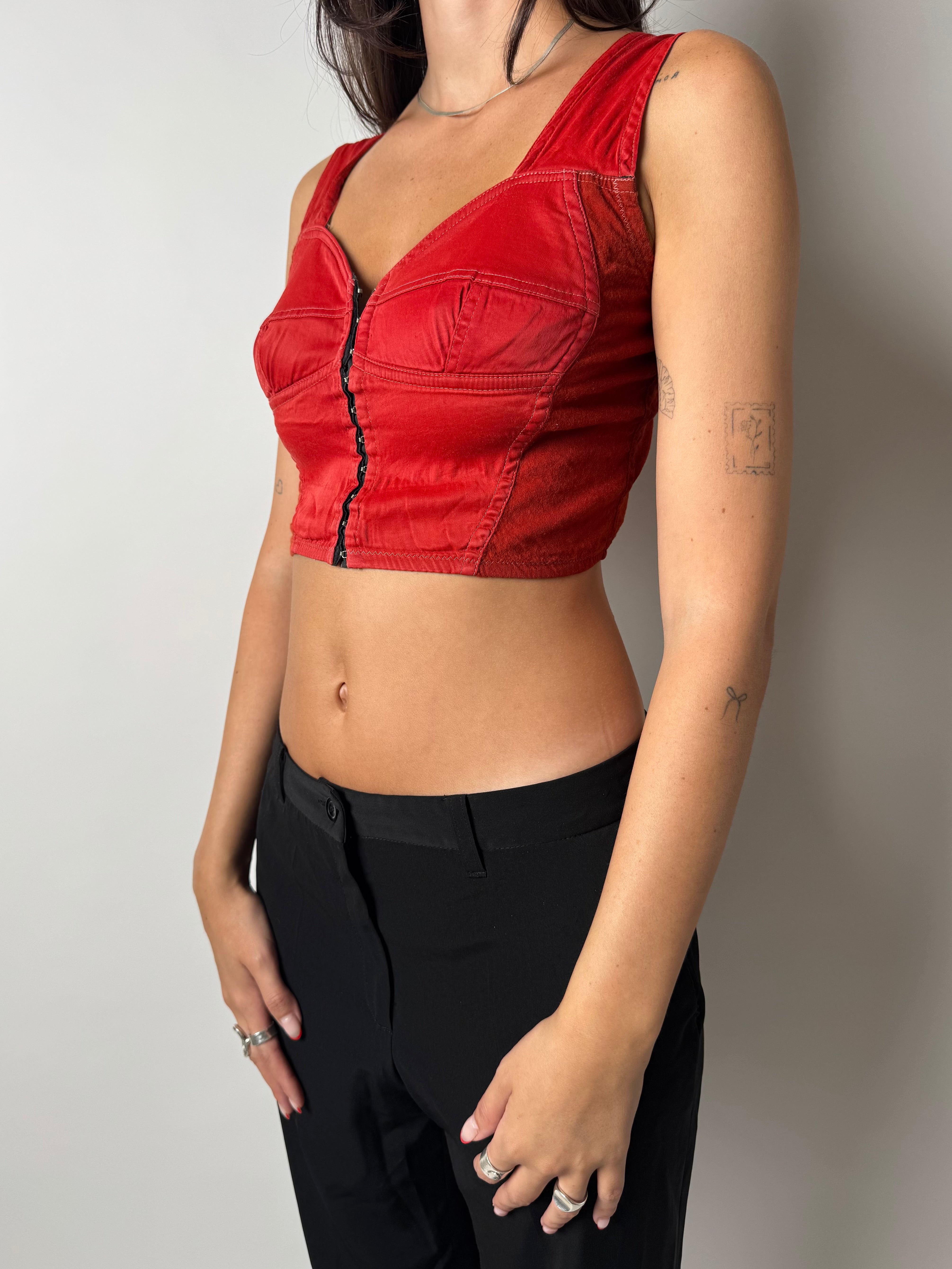 גופיית מחוך אדומה (S)