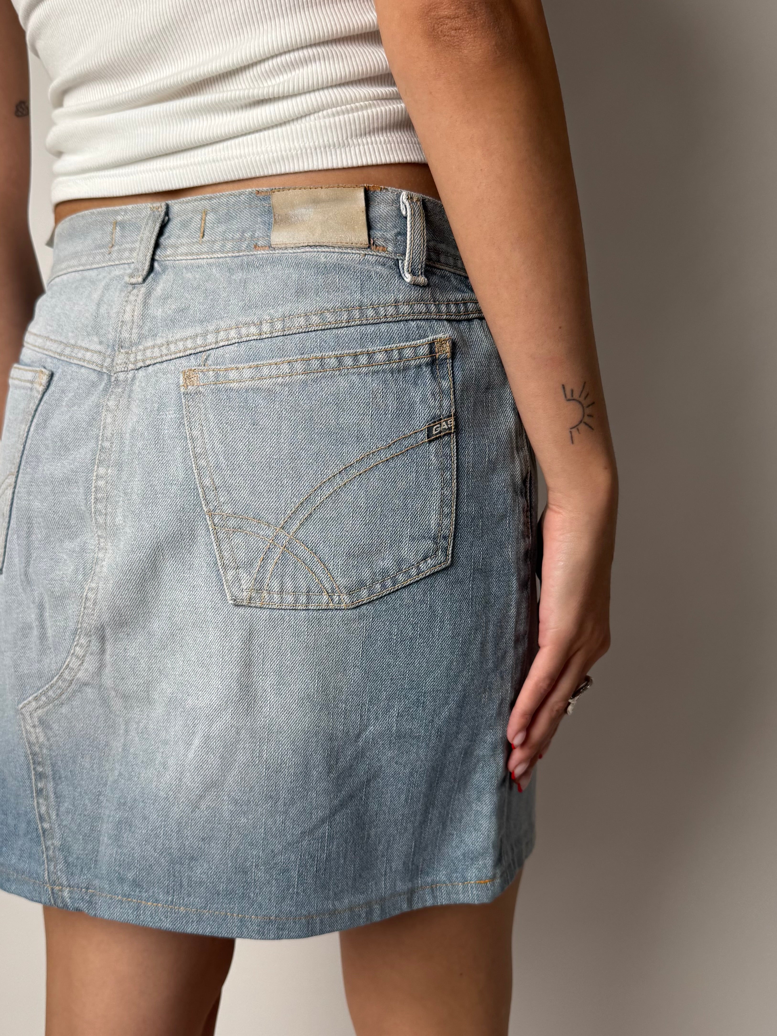 חצאית ג׳ינס משופשפת Gas (36-38)