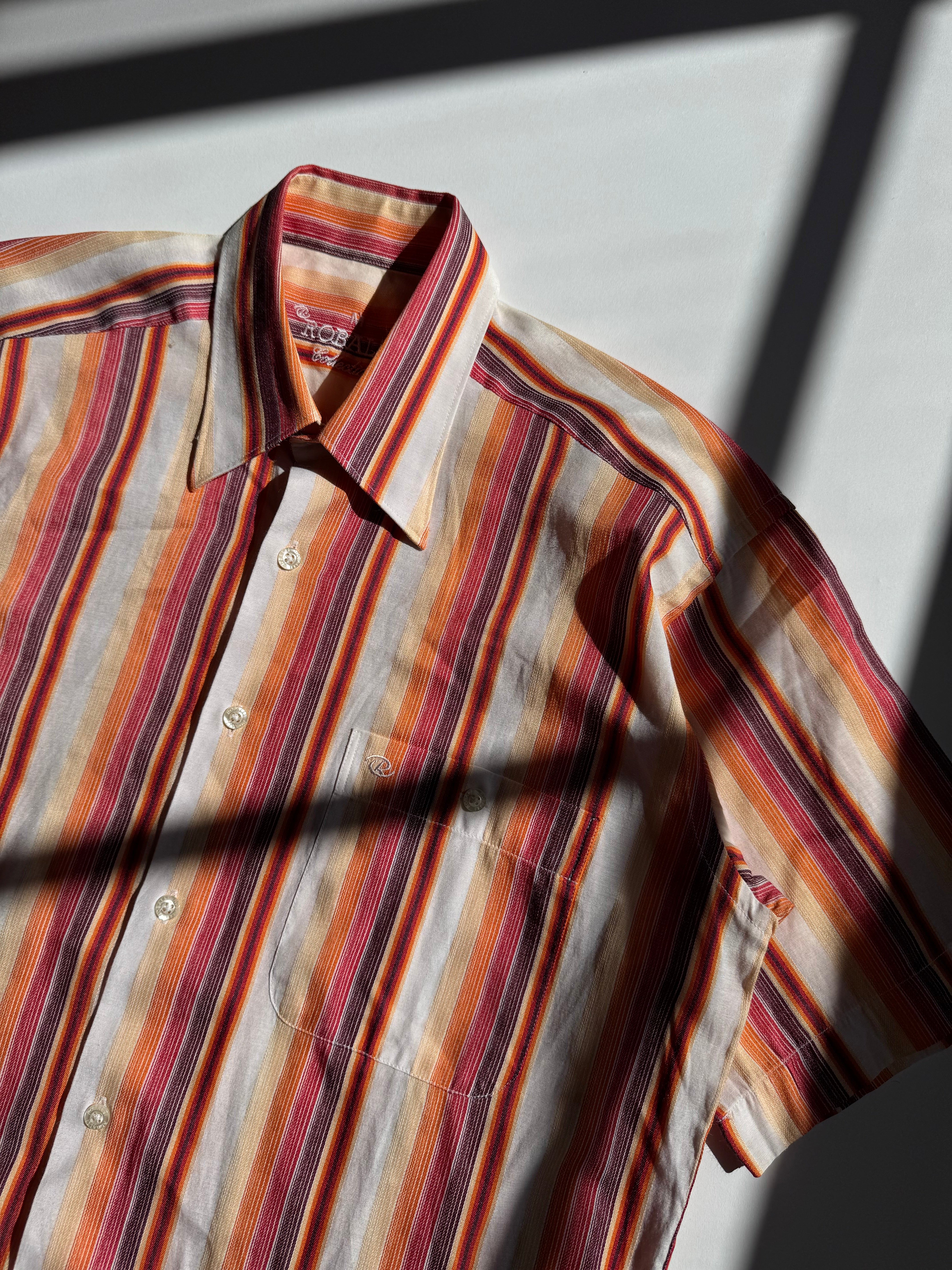 חולצה מכופתרת פסים (M)