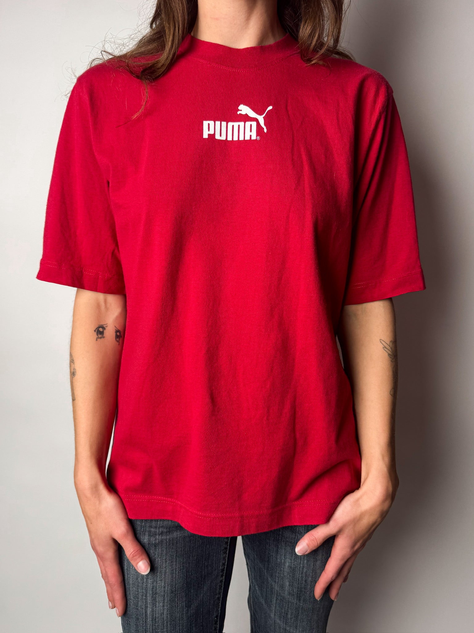 טי שירט אדומה לוגו Puma (S-M)