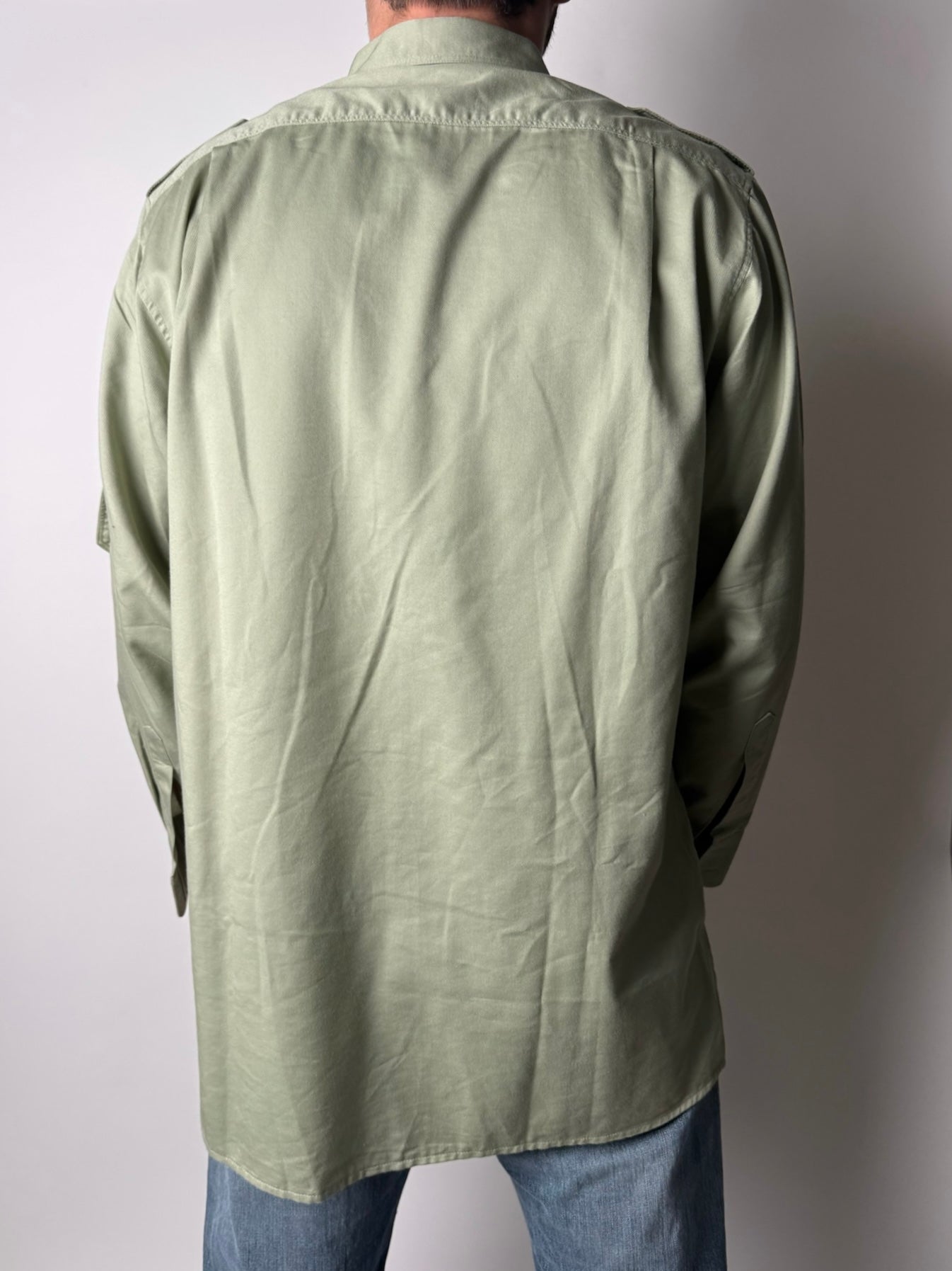 חולצה מכופתרת חאקי (XL)