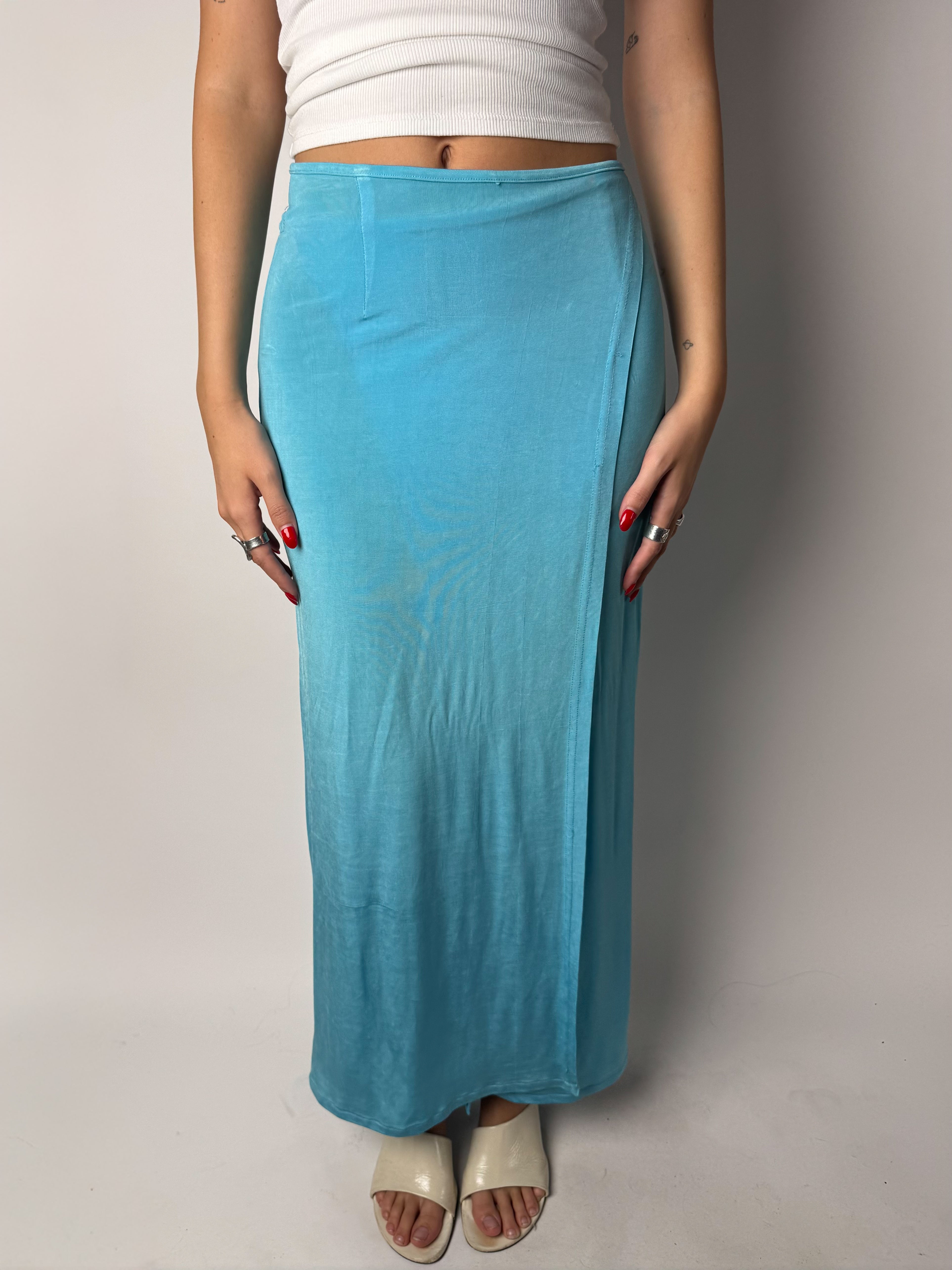 חצאית מקסי מעטפת (XS-S)