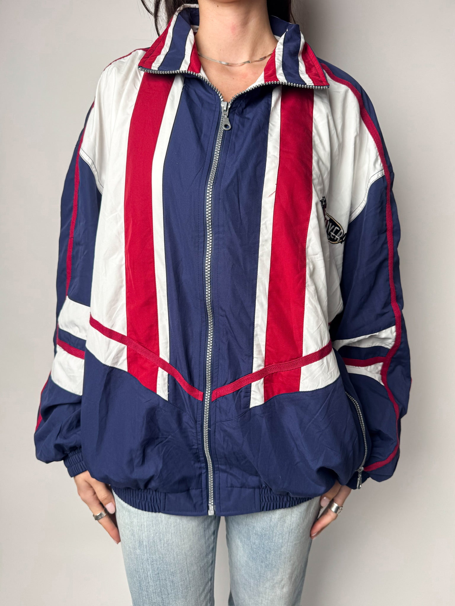 מעיל רוח פסים (L)