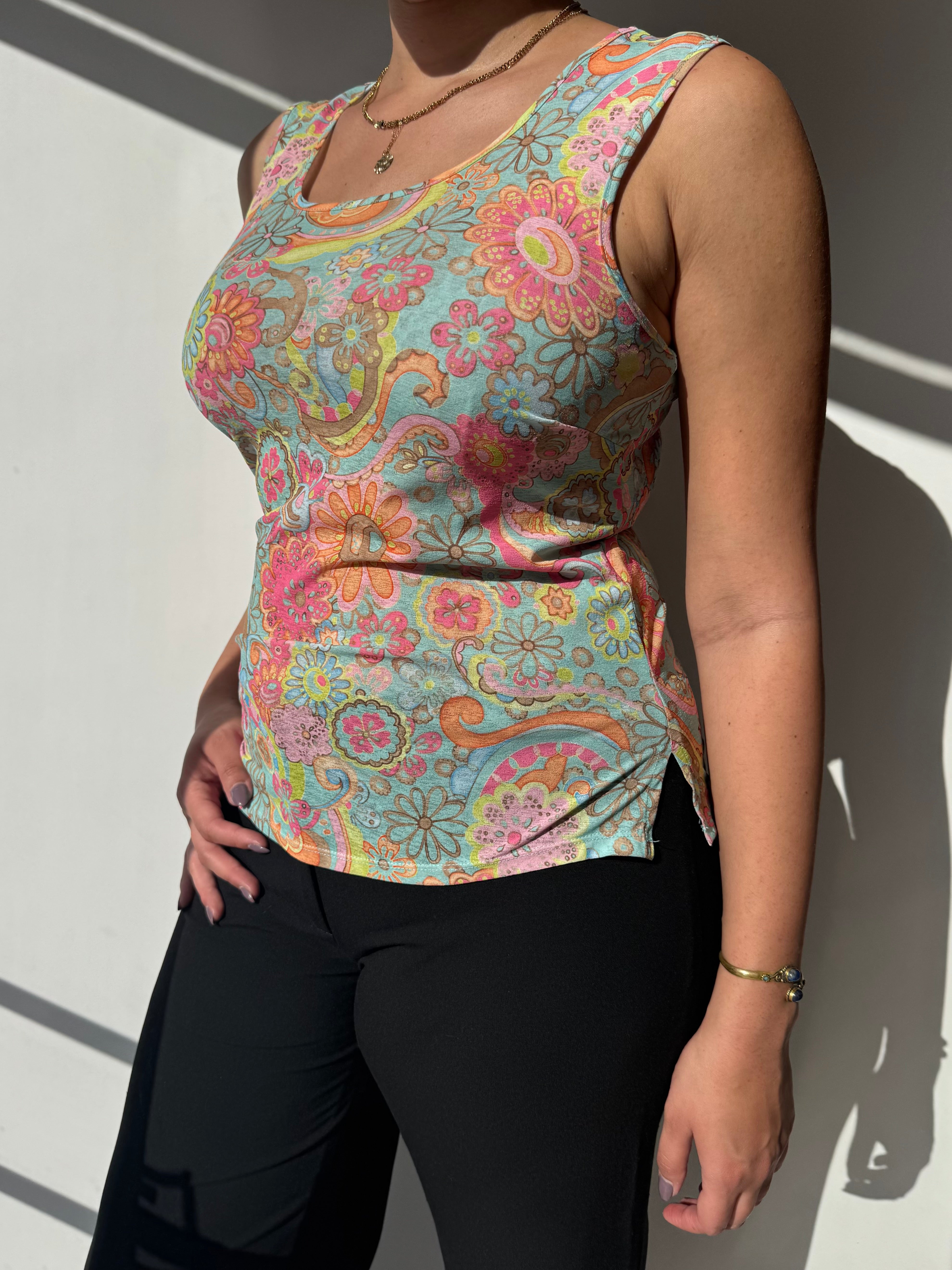 גופיה פרחונית (L)