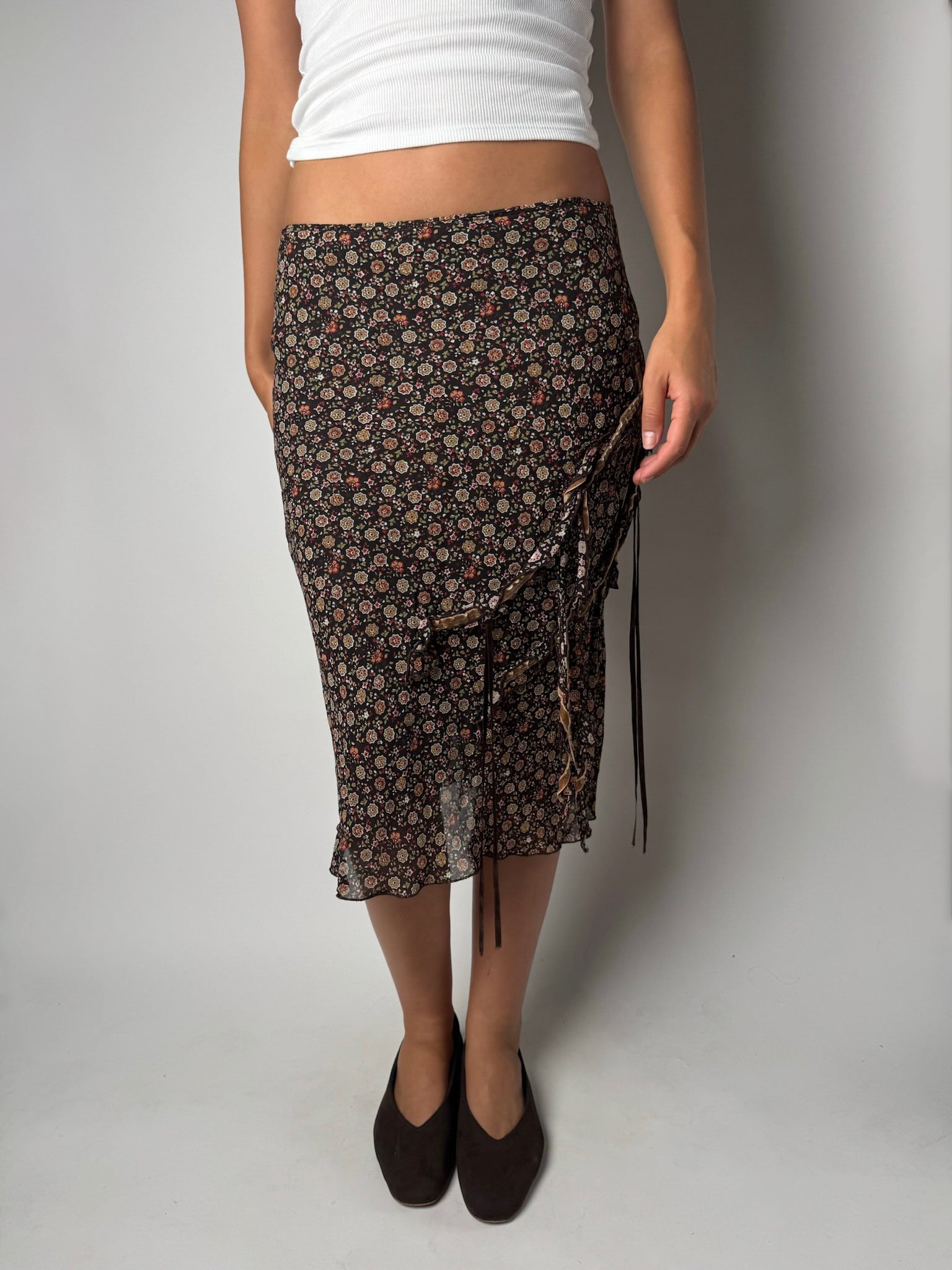 חצאית מידי בהדפס פרחוני (38)