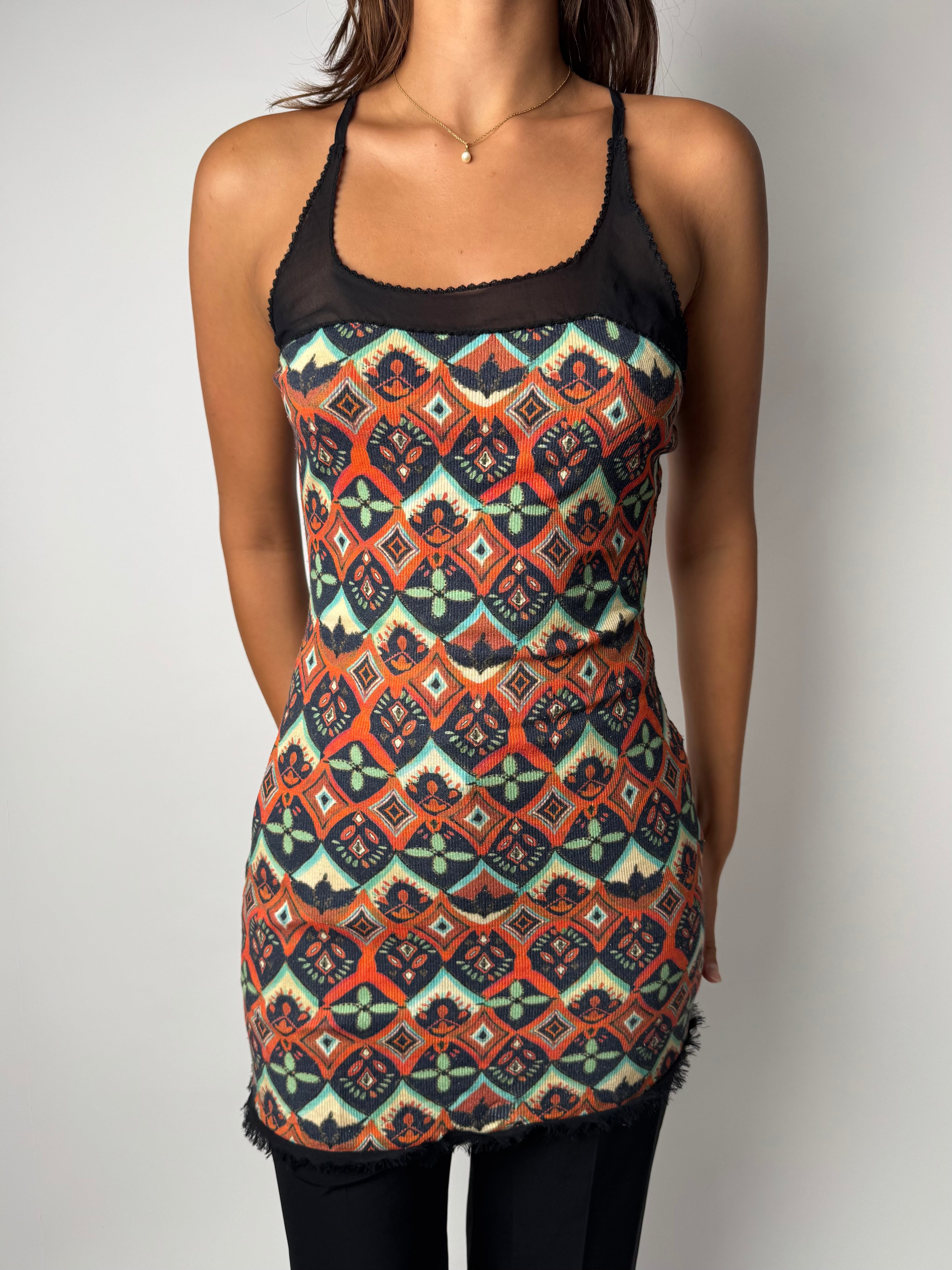 טוניקה בהדפס אתני (M)