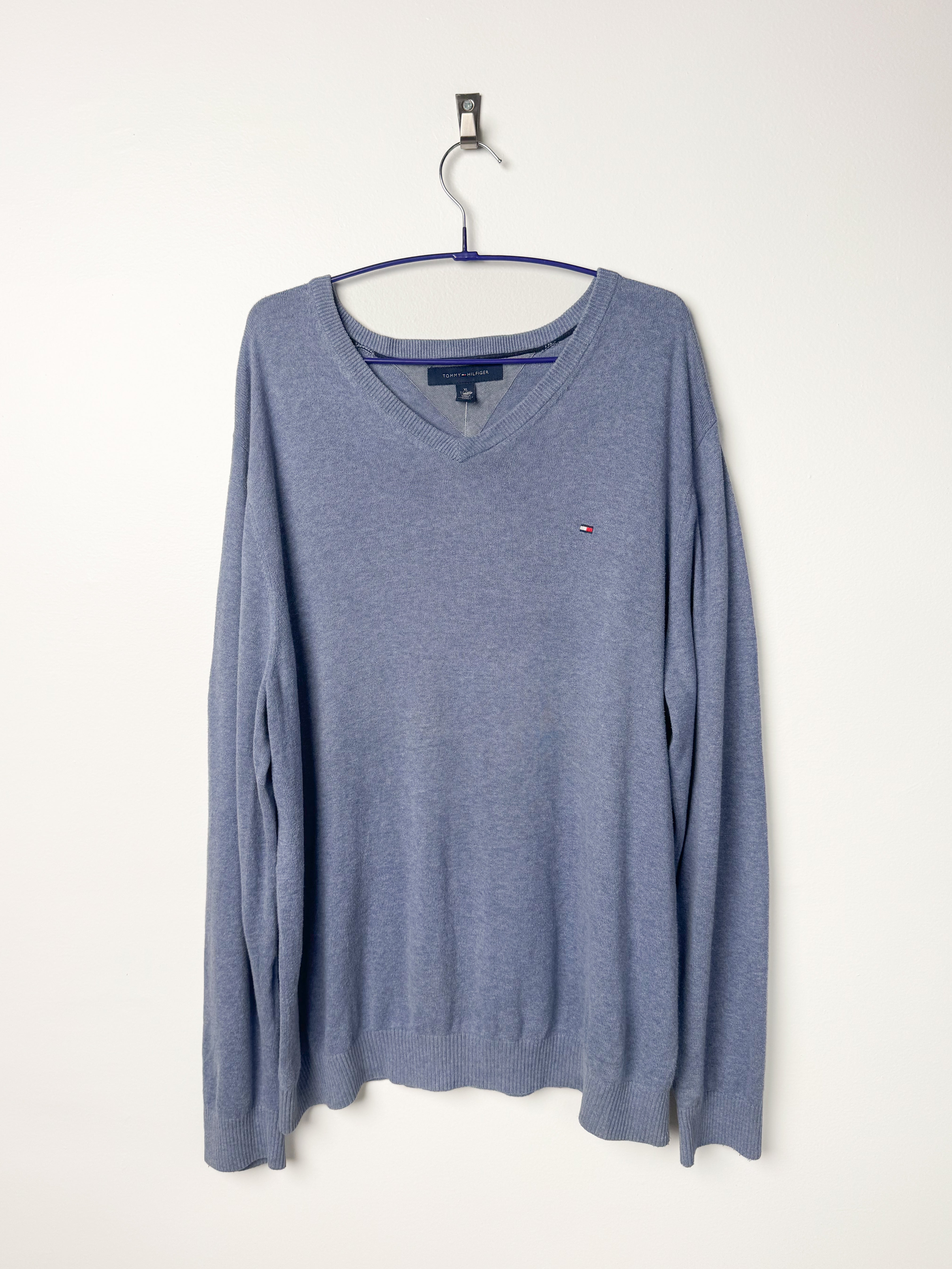 סריג כותנה תכלת (XL) Tommy Hilfiger