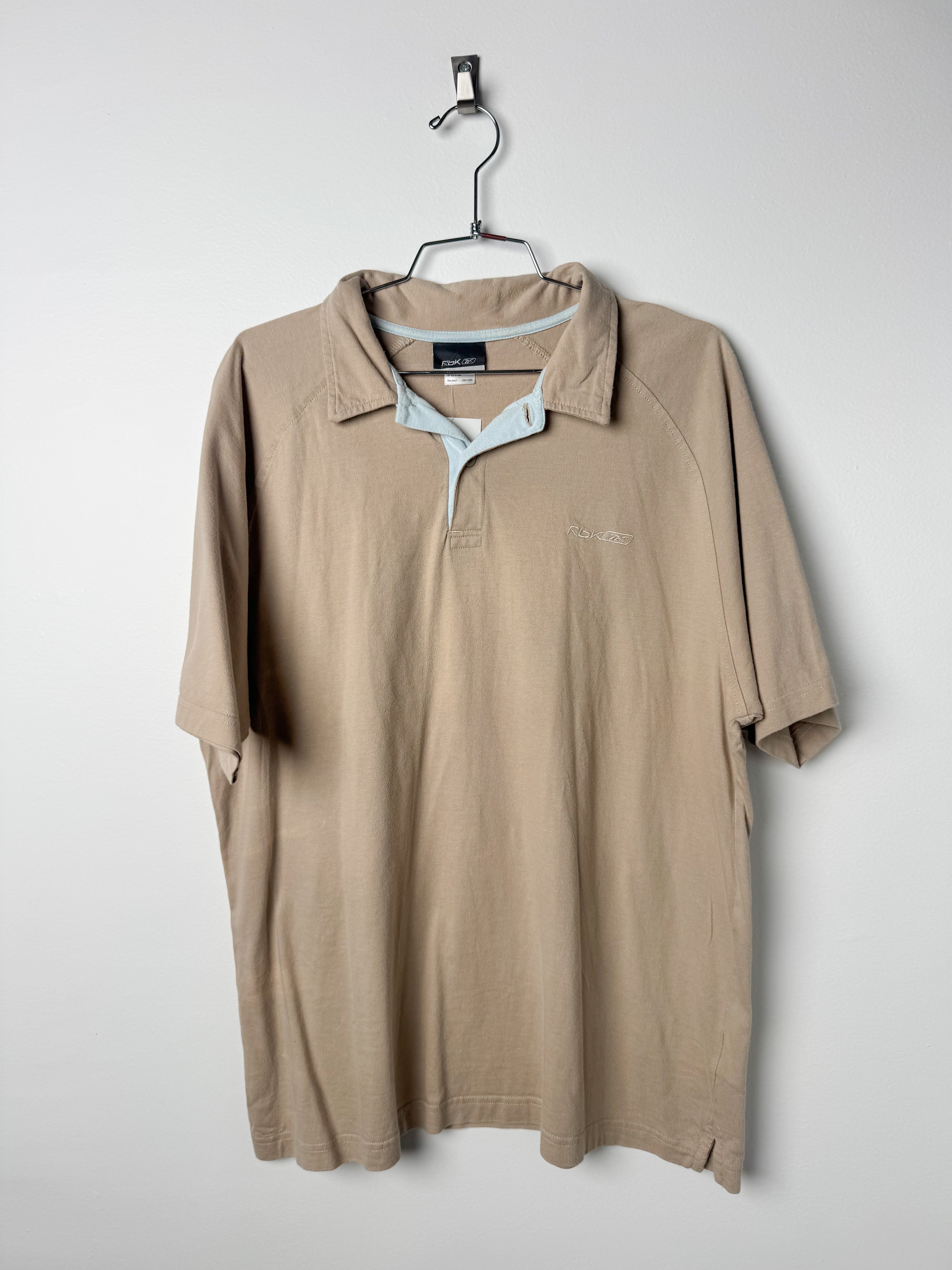 חולצת פולו כותנה בז׳ Reebok (L)