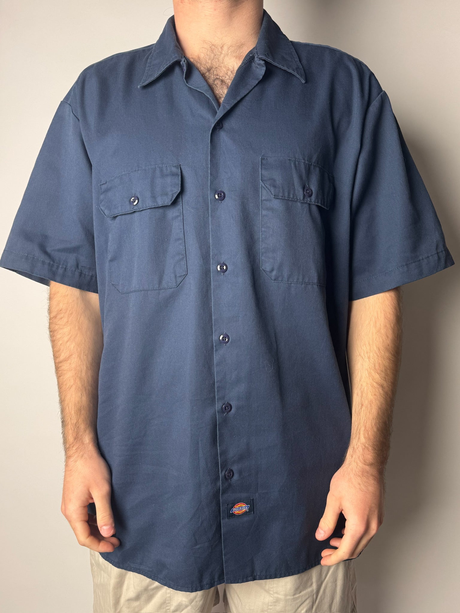 חולצה מכופתרת כחולה Dickies (XL)
