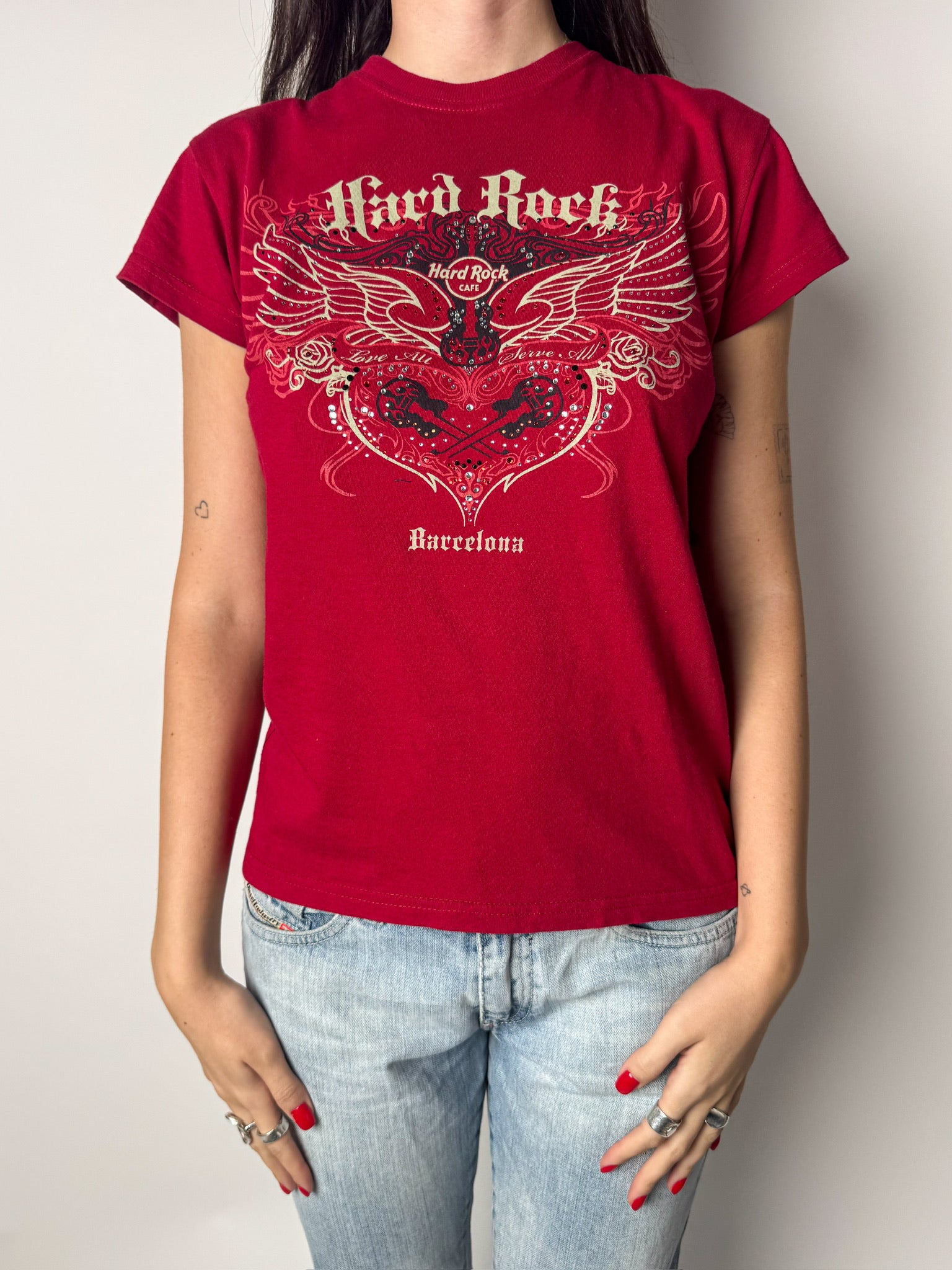 טי שרט אדום Hard Rock Cafe (S)