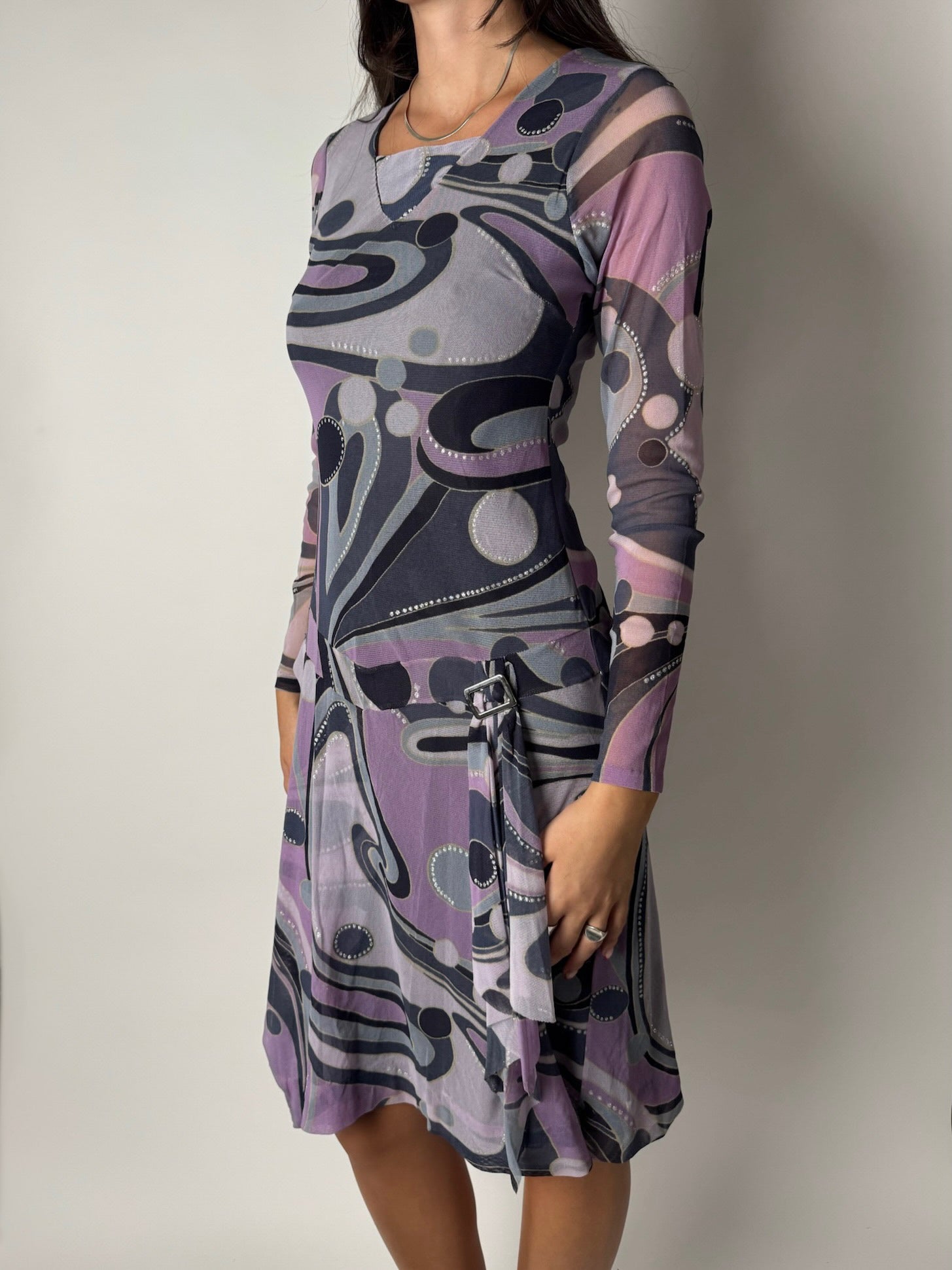 שמלת מש ארוכה בהדפס (M)