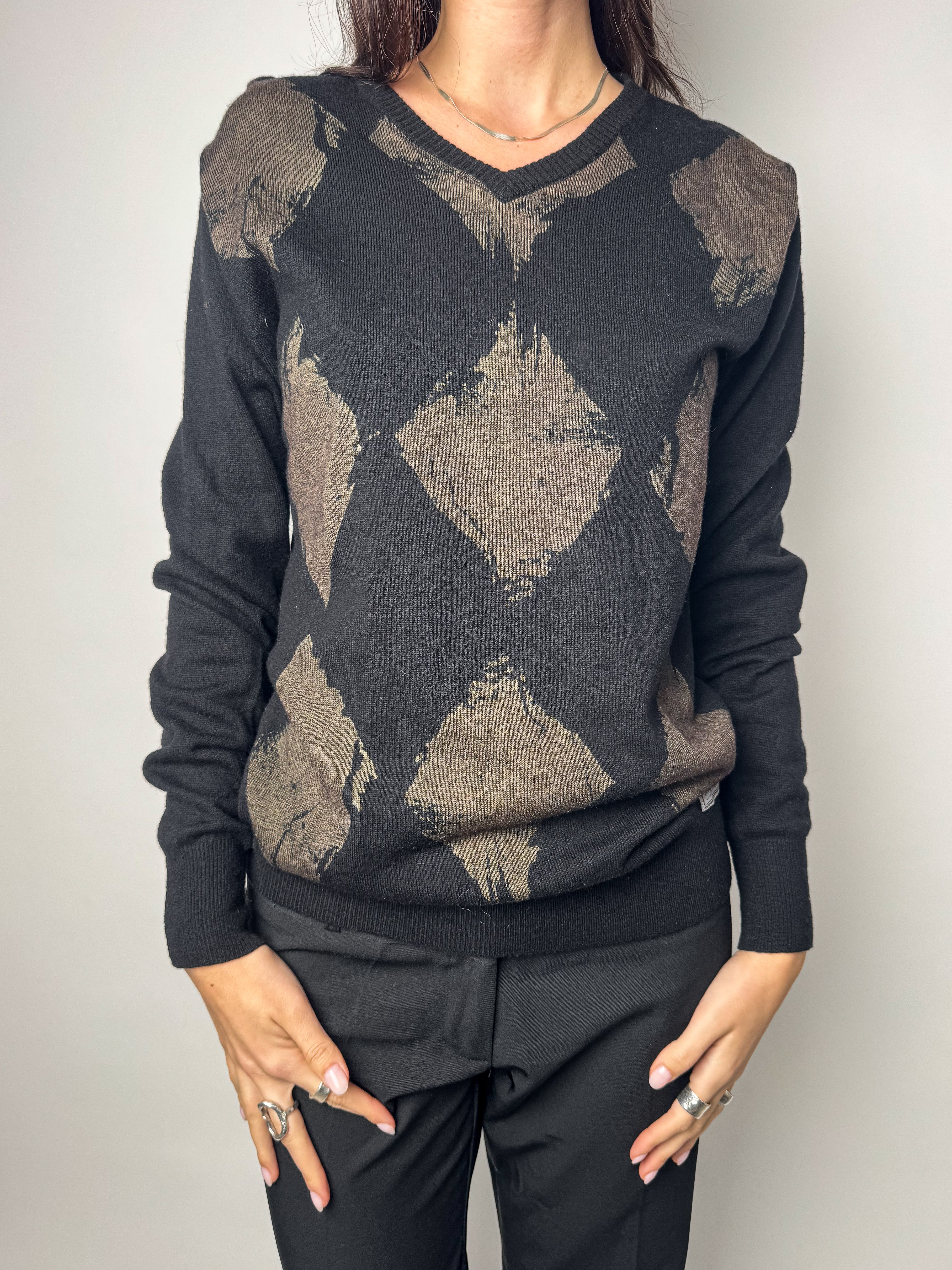 סריג צמר מעוינים Guess (M)