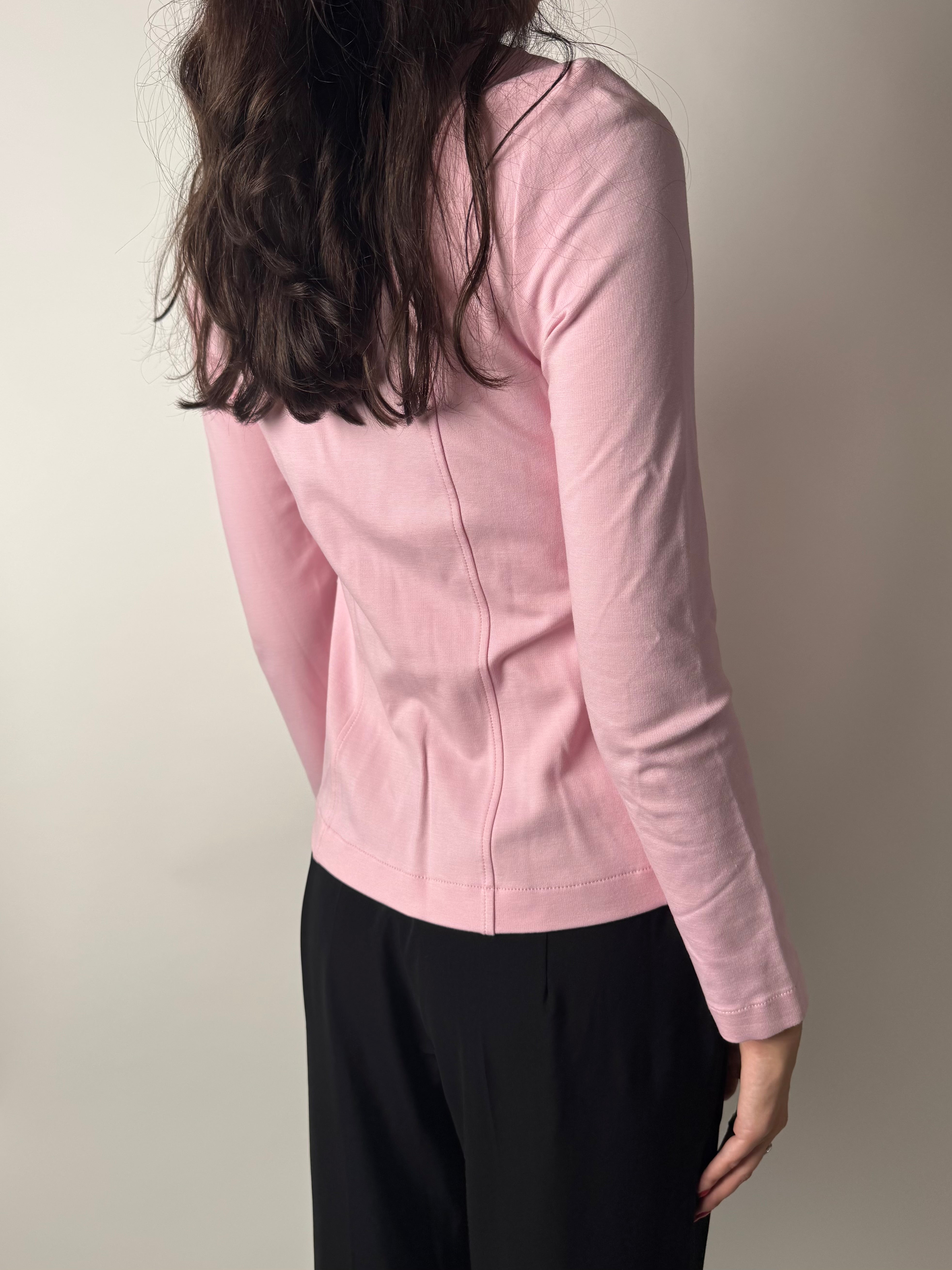 בלייזר כותנה ורוד בהיר (S-M)