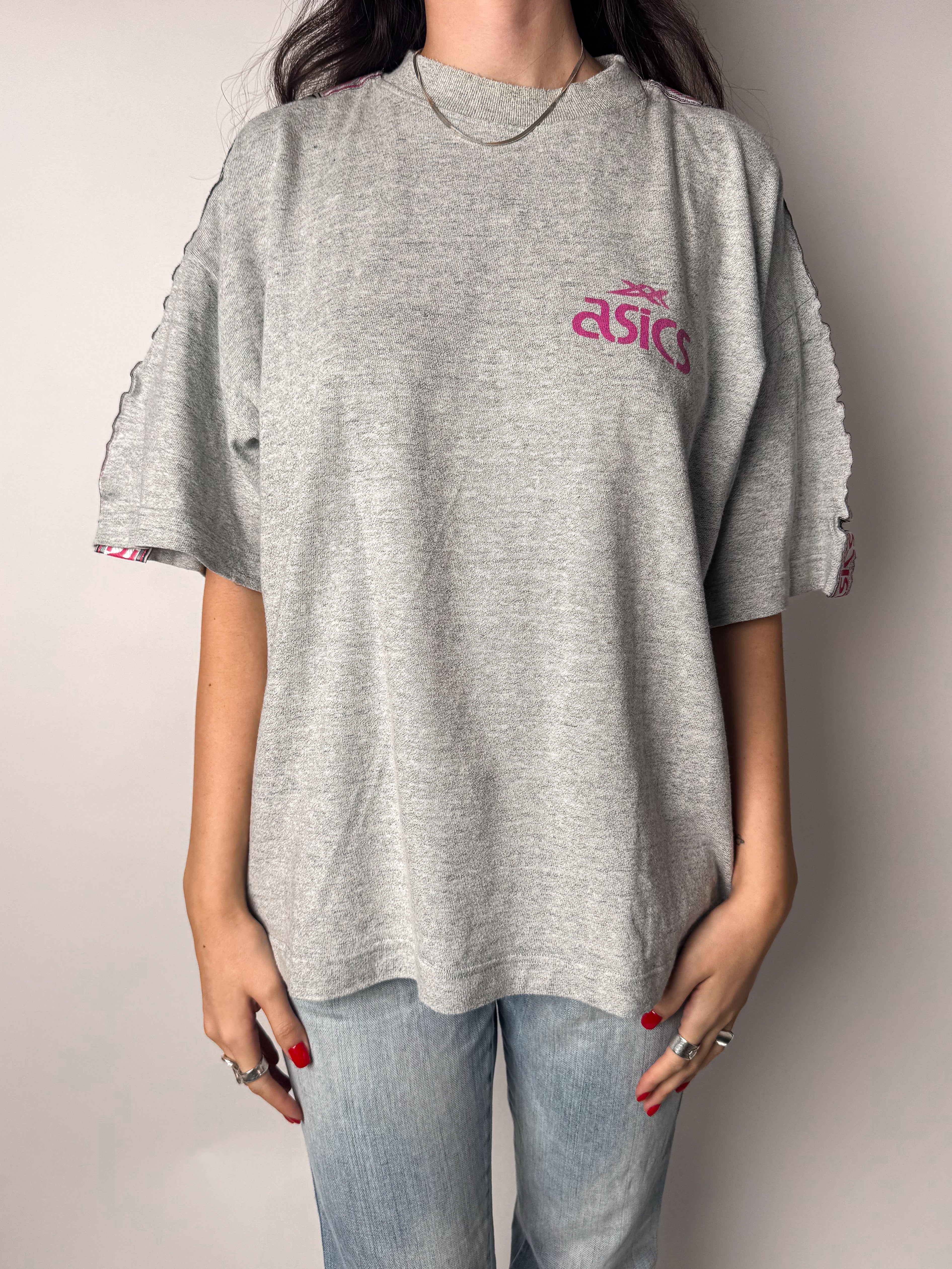 טי שרט לוגו אפורה Asics (XL)