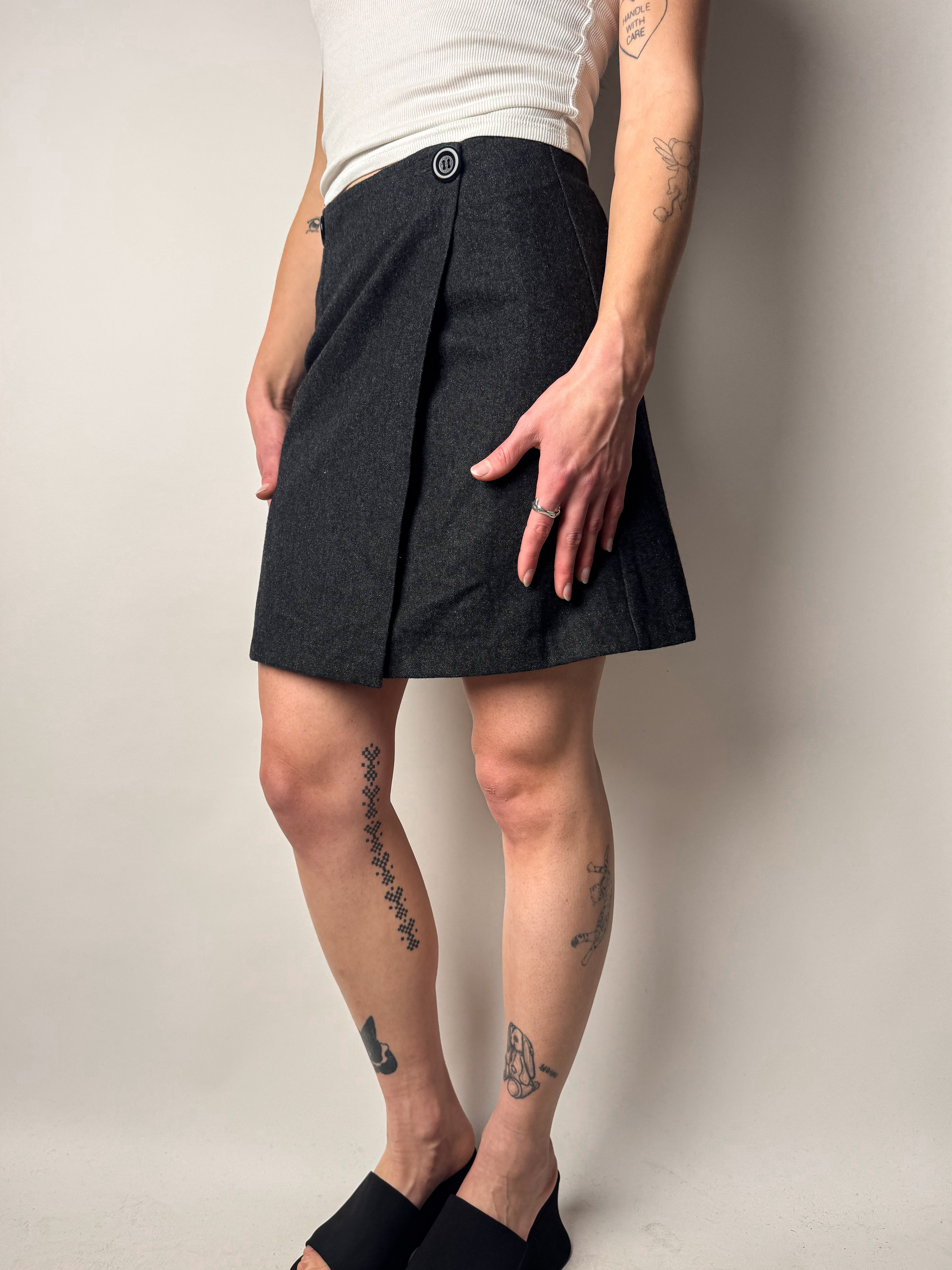 חצאית צמר מעטפת (38)