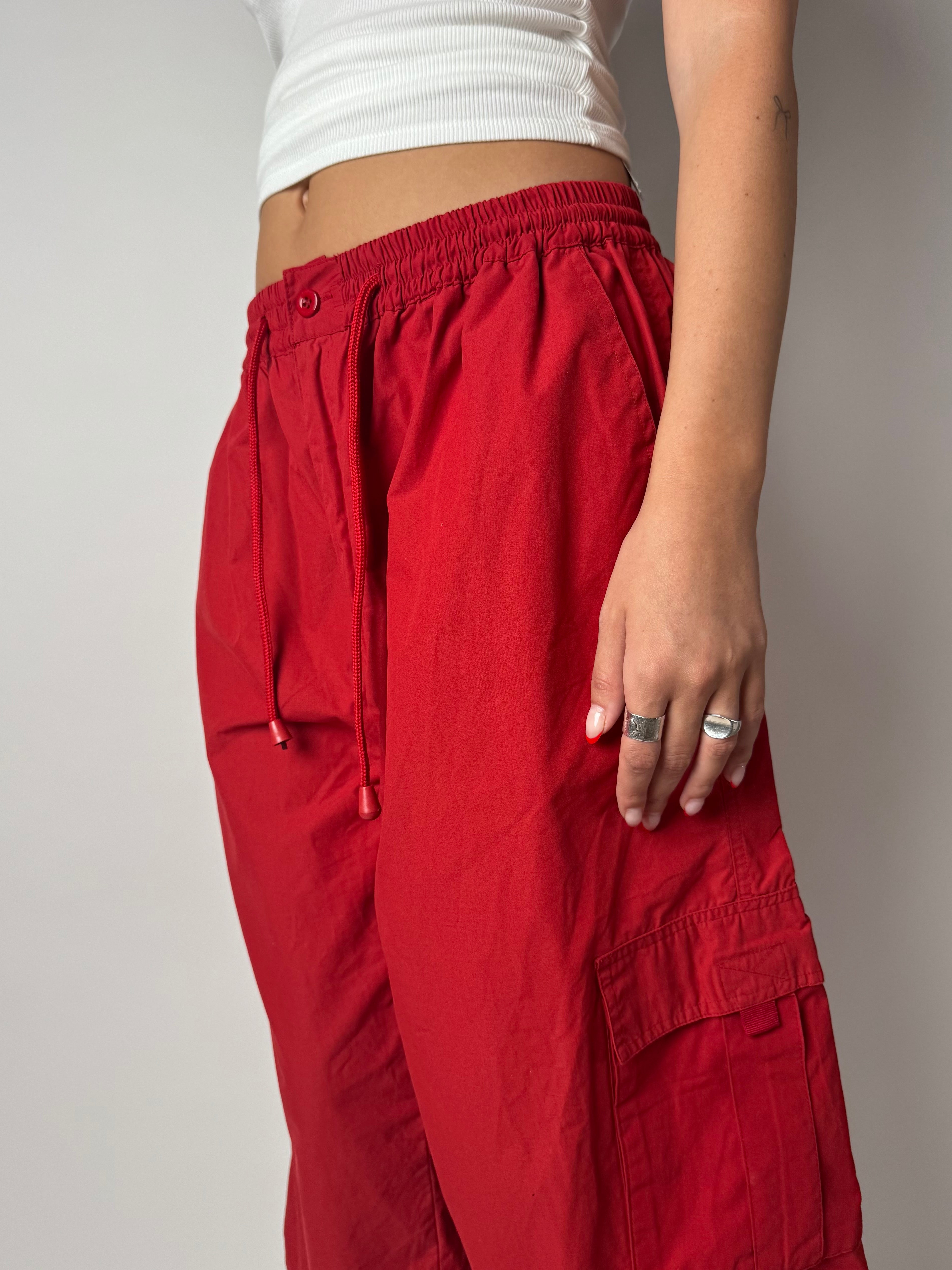 מכנסי דגמ״ח 3/4 אדומים (36-38)