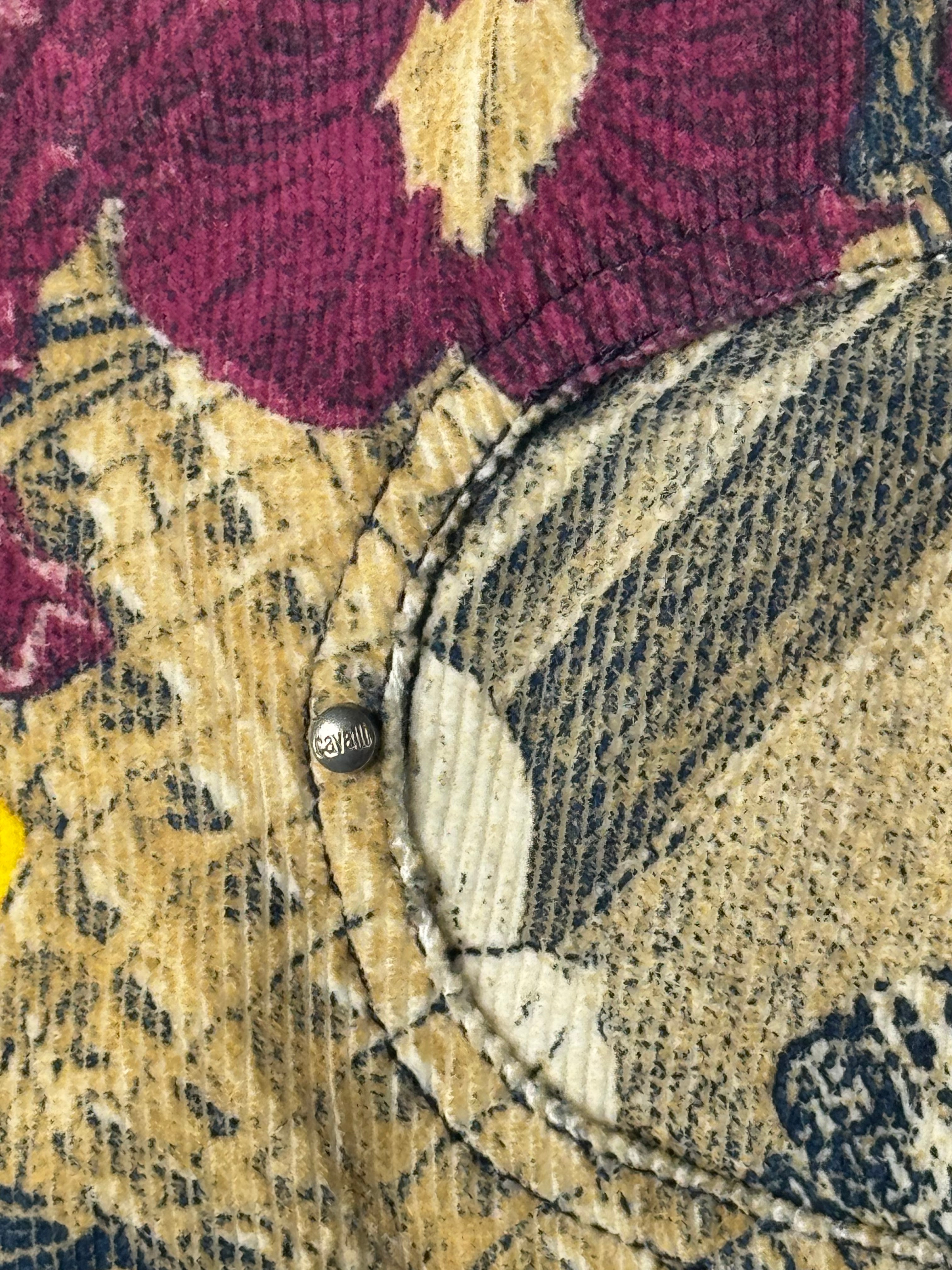 חצאית קורדרוי בהדפס צבעוני Cavalli (40)