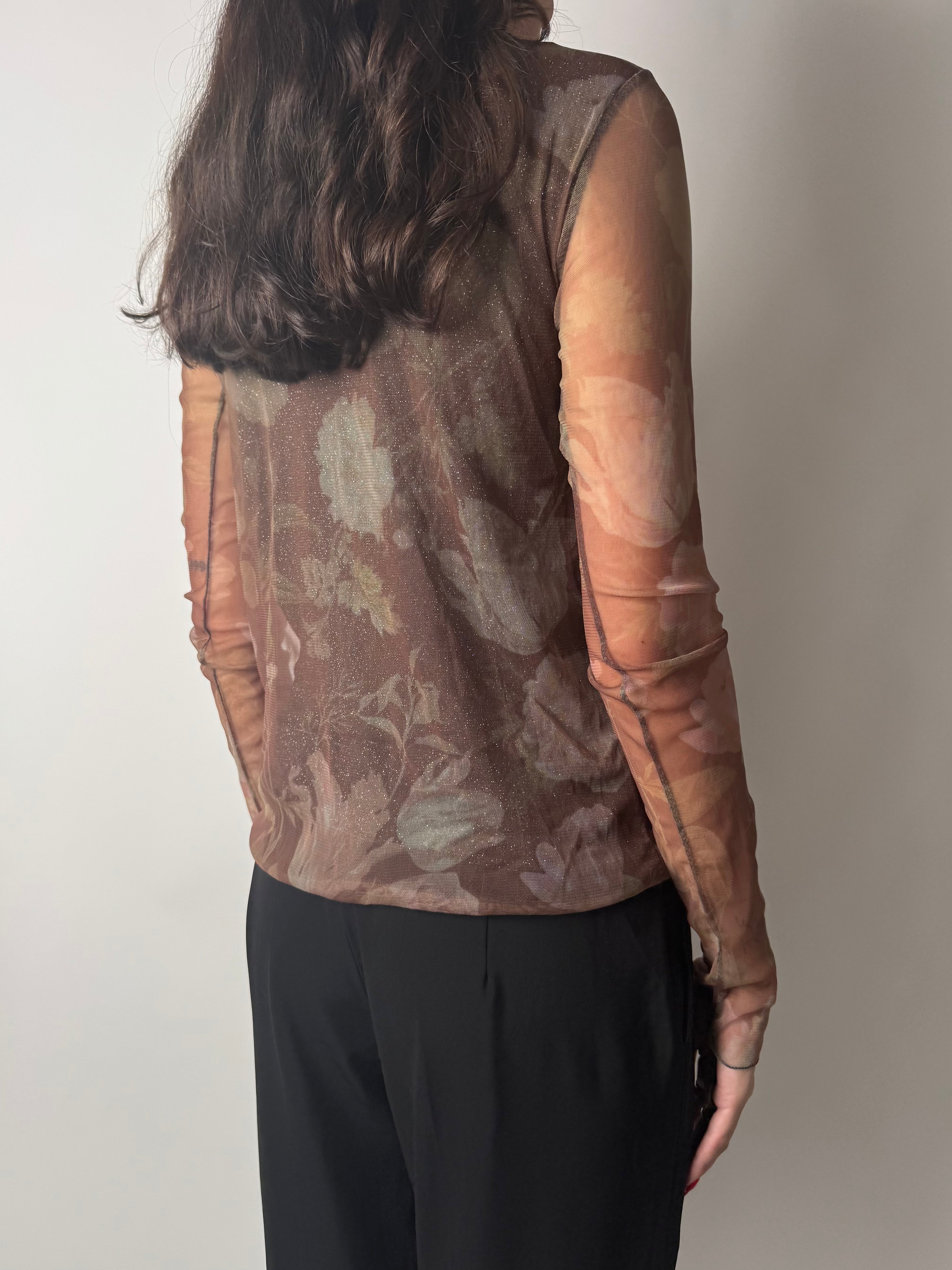 חולצת מש פרחונית כפולה (M)