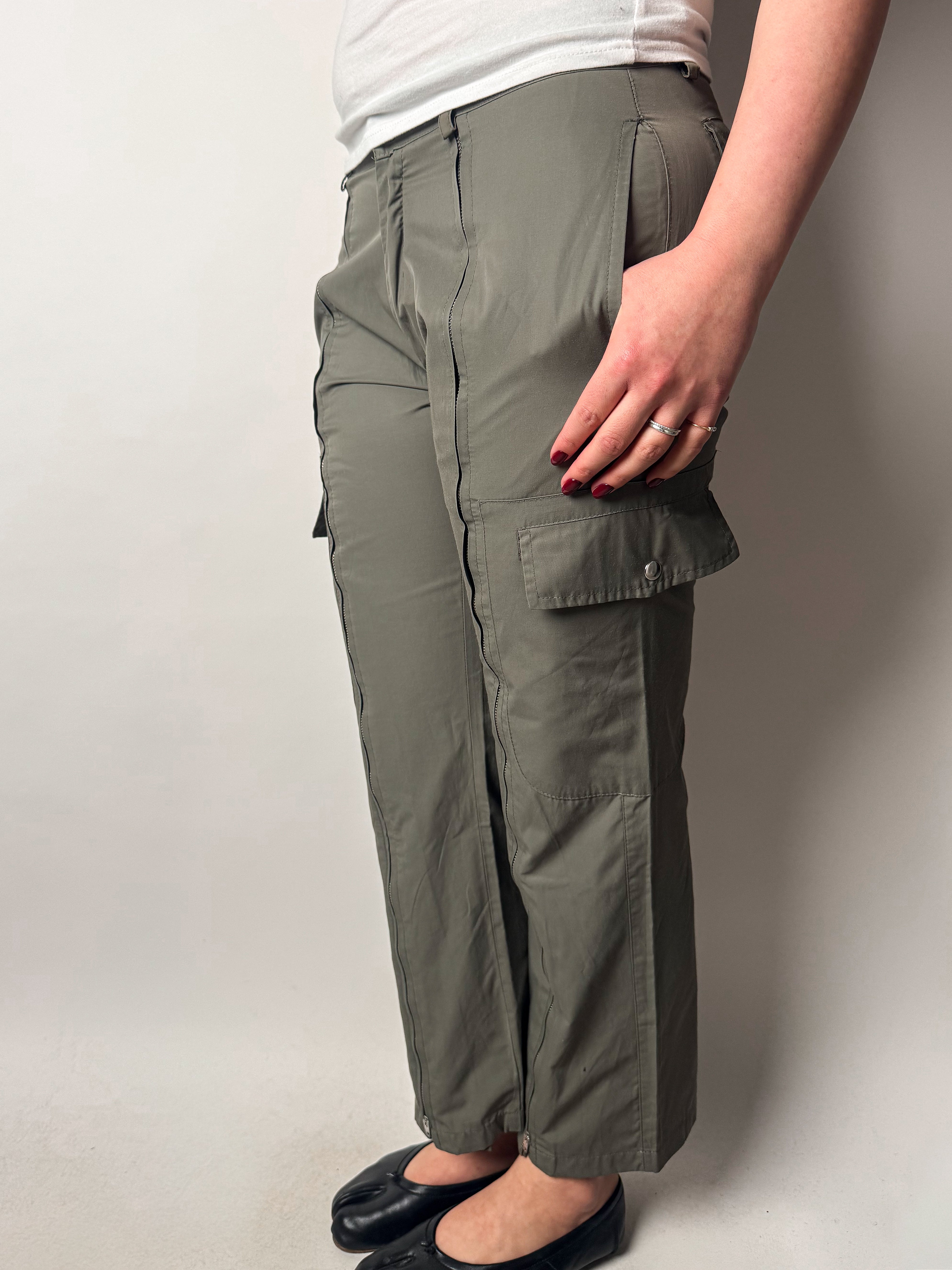 מכנסי 7/8 בשילוב רוכסנים (40)