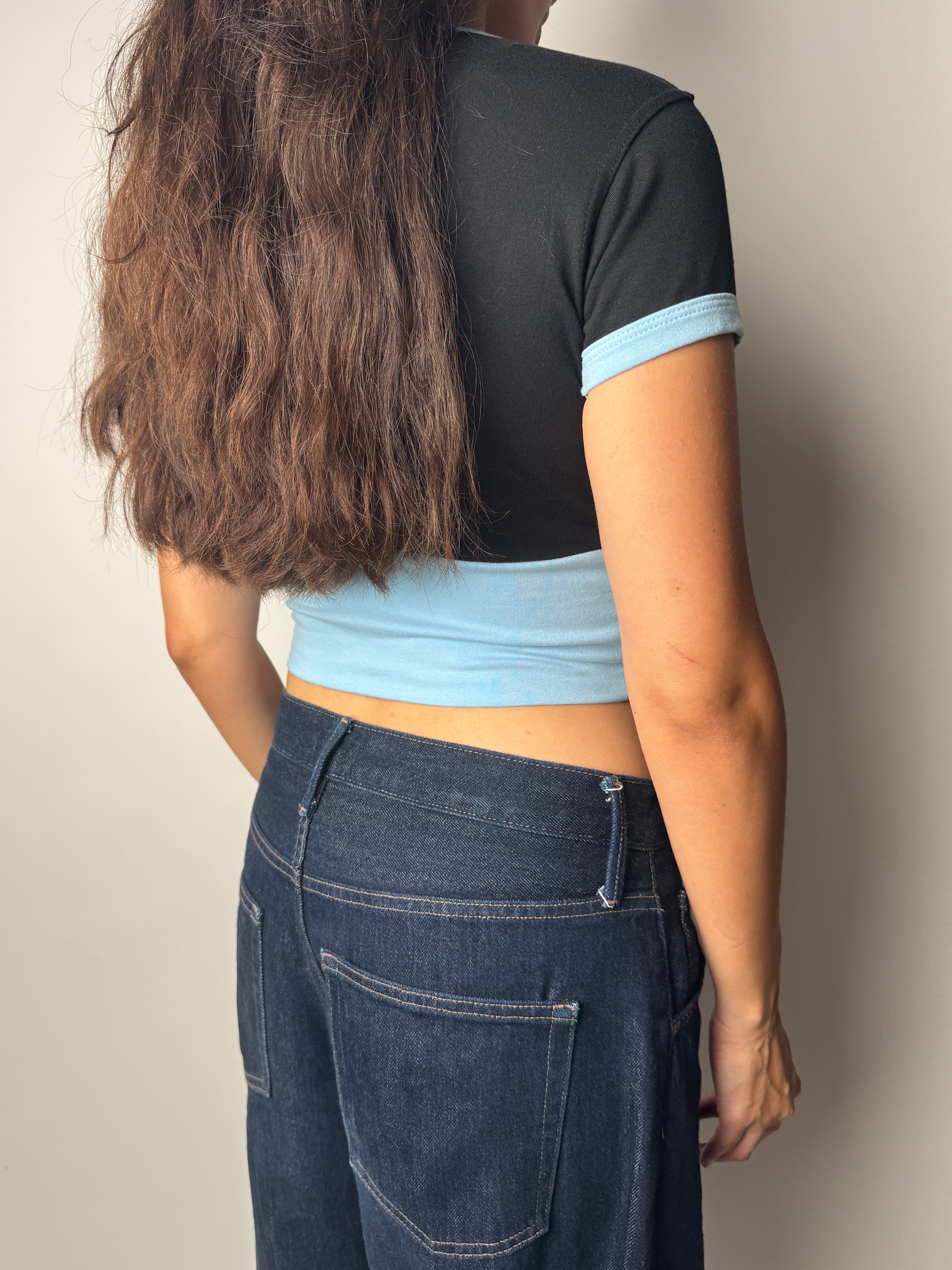 טי שרט קרופ בהדפס (S)