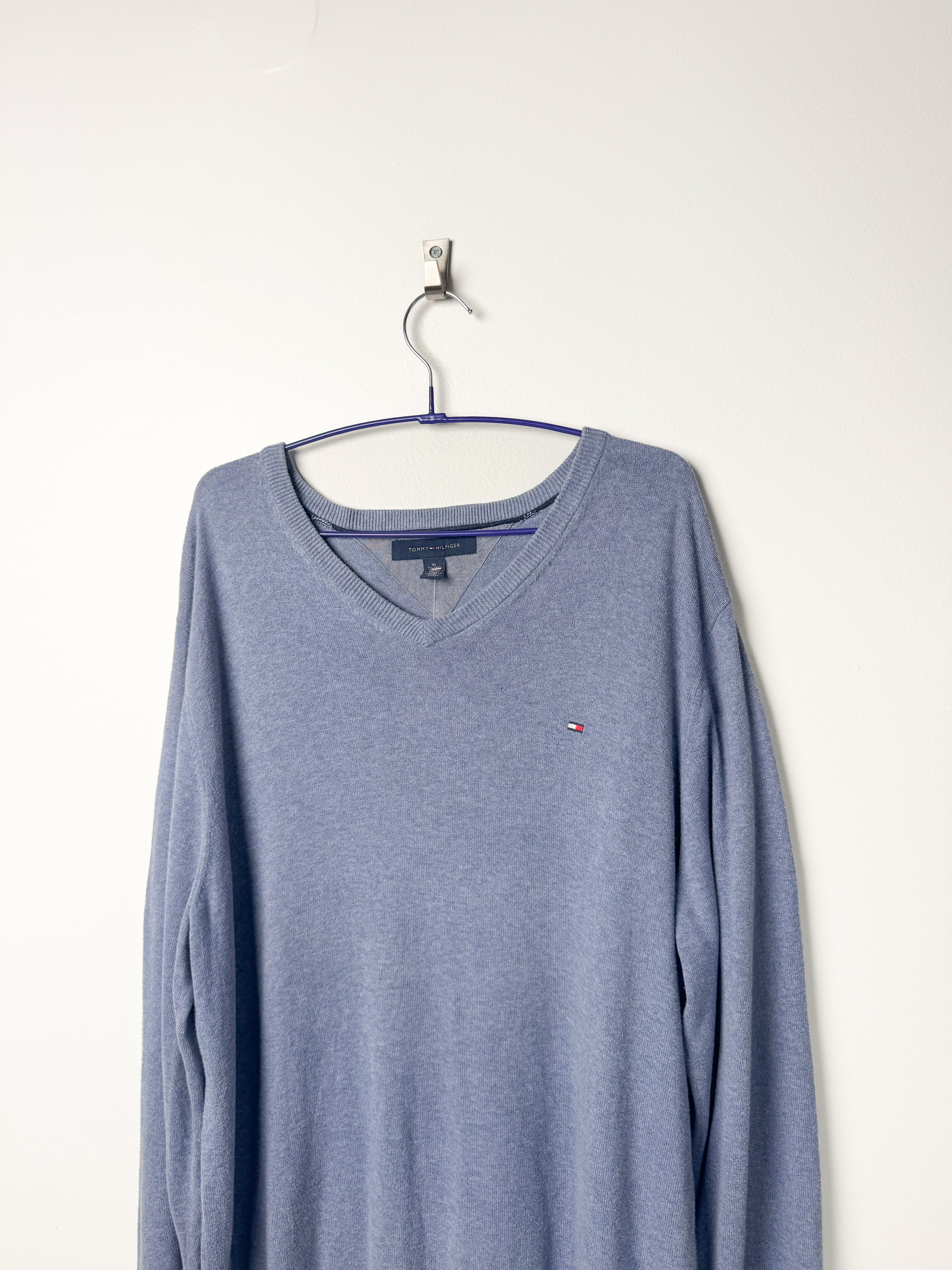 סריג כותנה תכלת (XL) Tommy Hilfiger