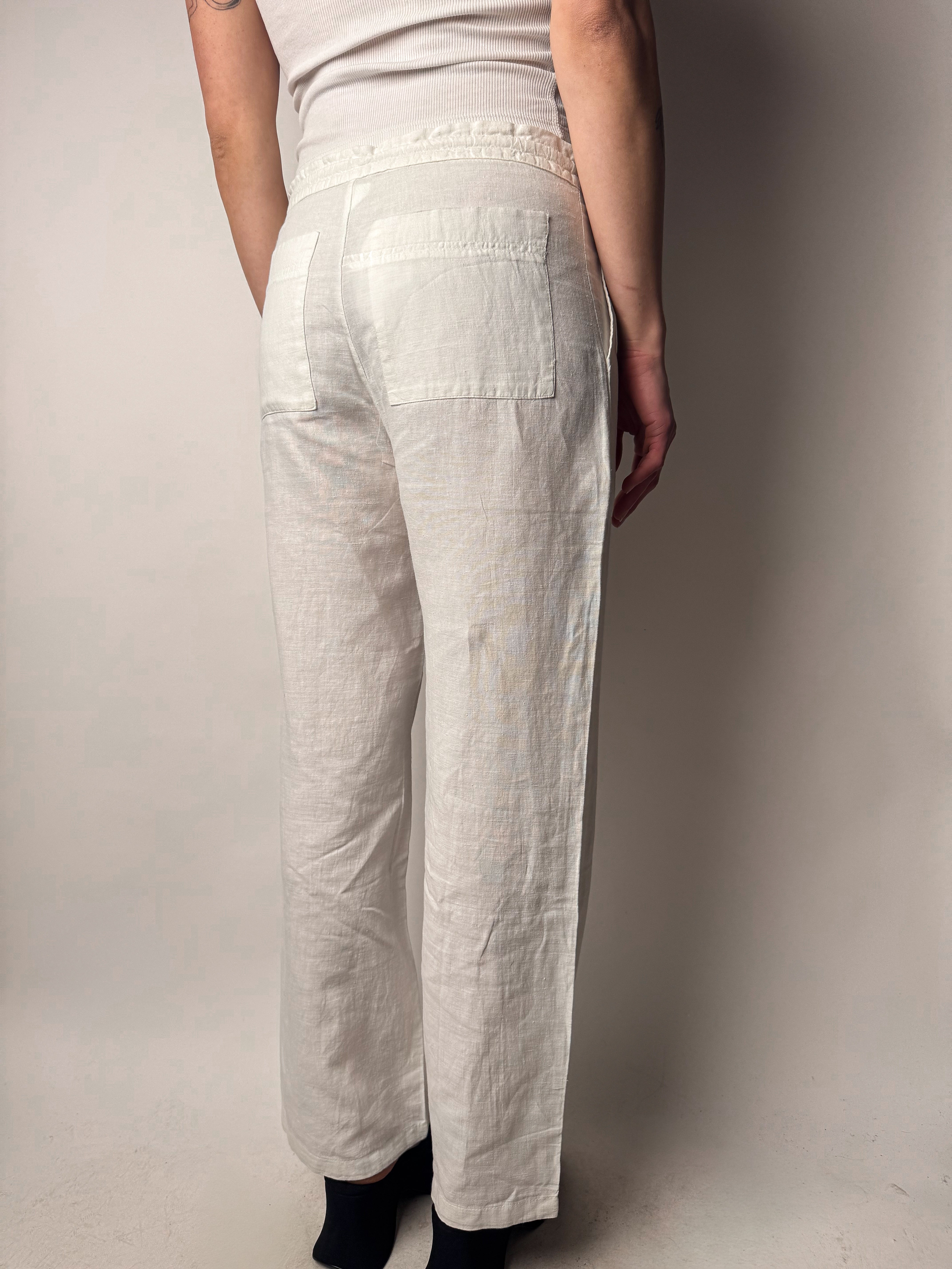 מכנסי פשתן לבנים (38)