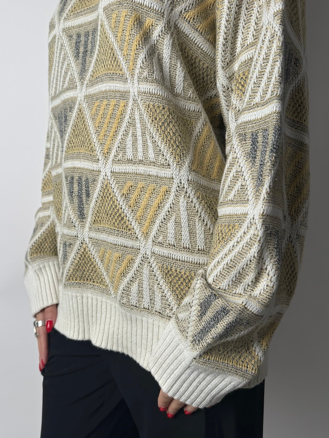 סריג בהדפס גיאומטרי (XL)