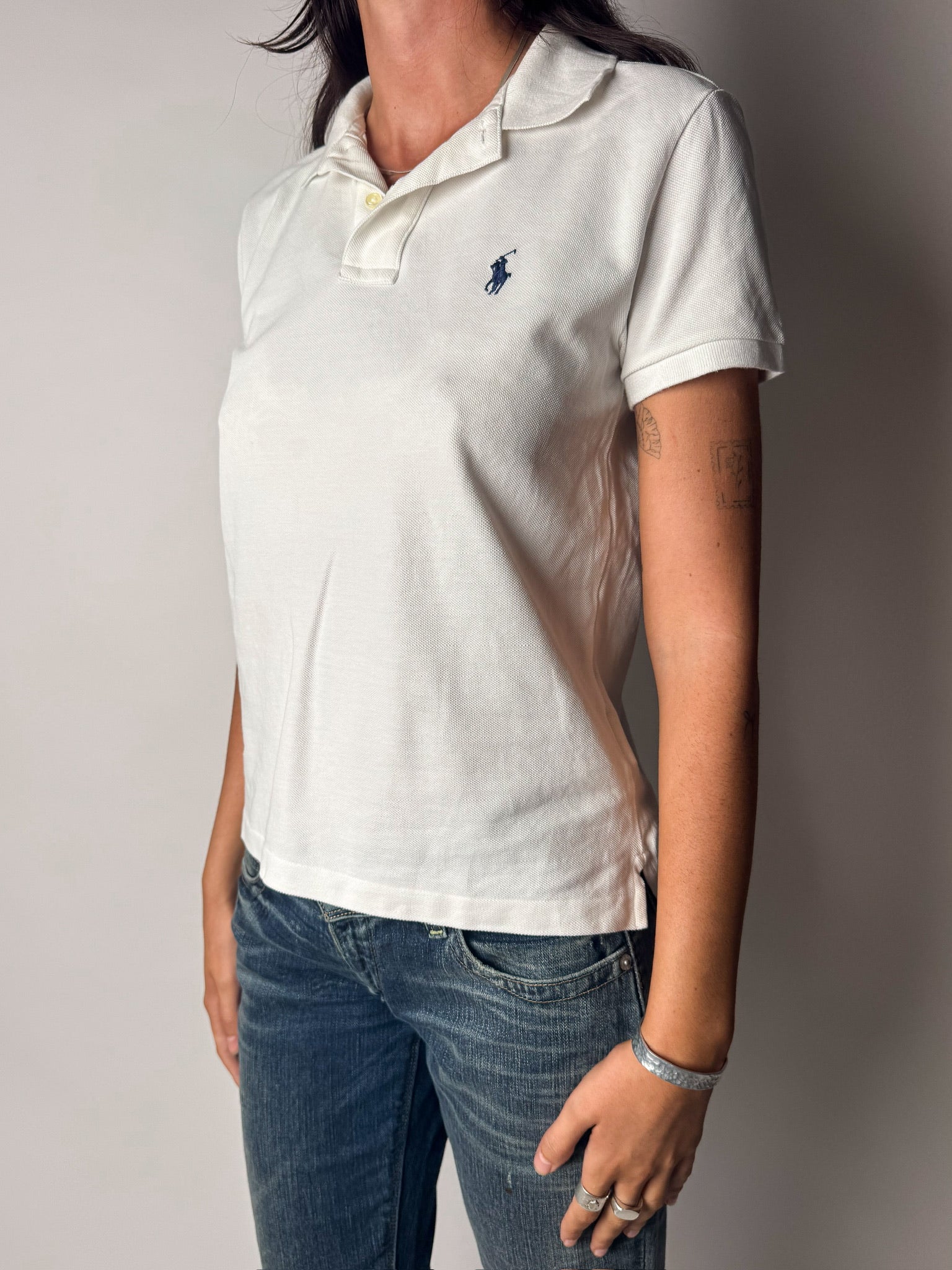 חולצת פולו לבנה Ralph Lauren (XS)