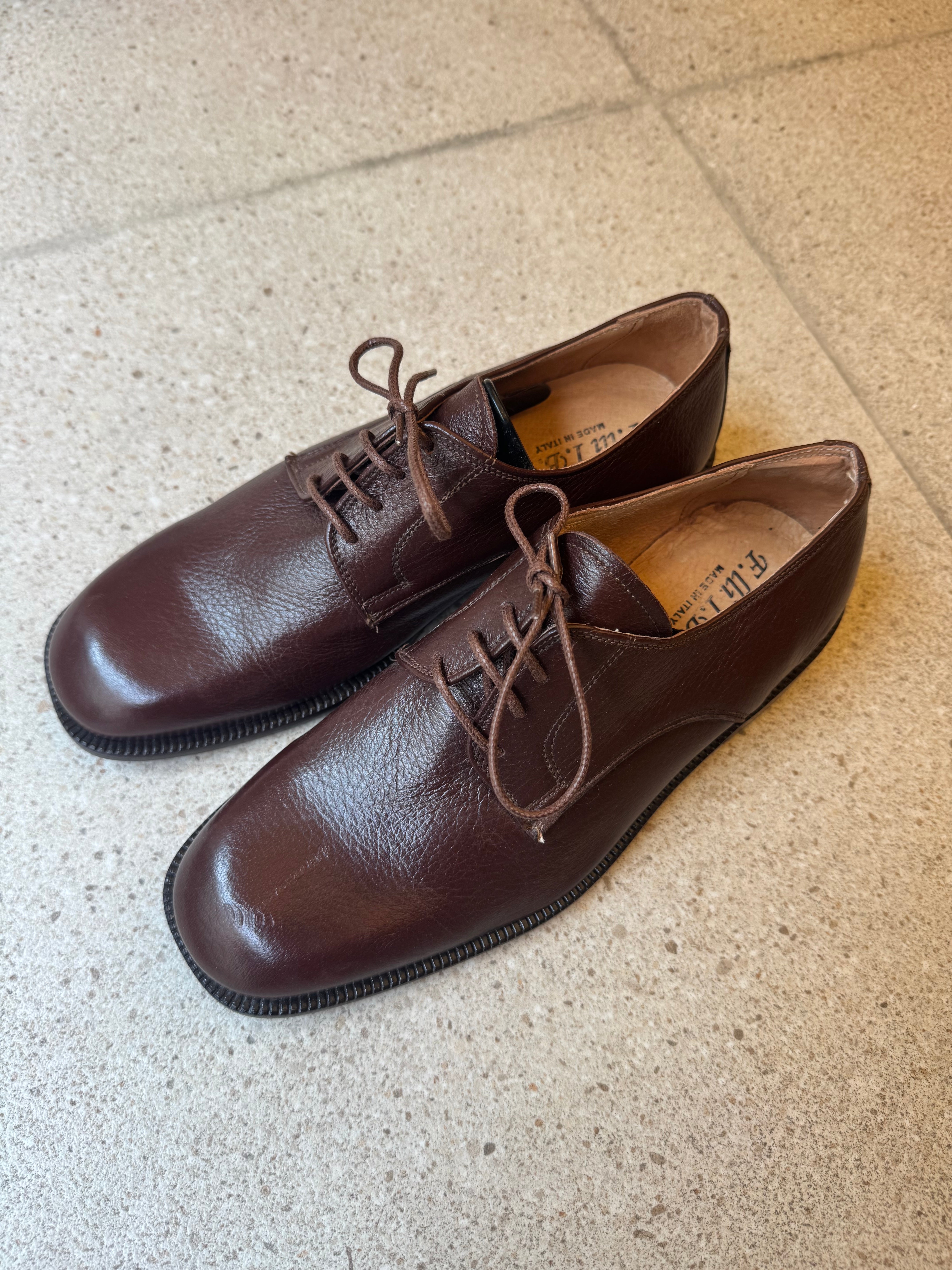 נעלי אוקספורד חומות מעור (41)