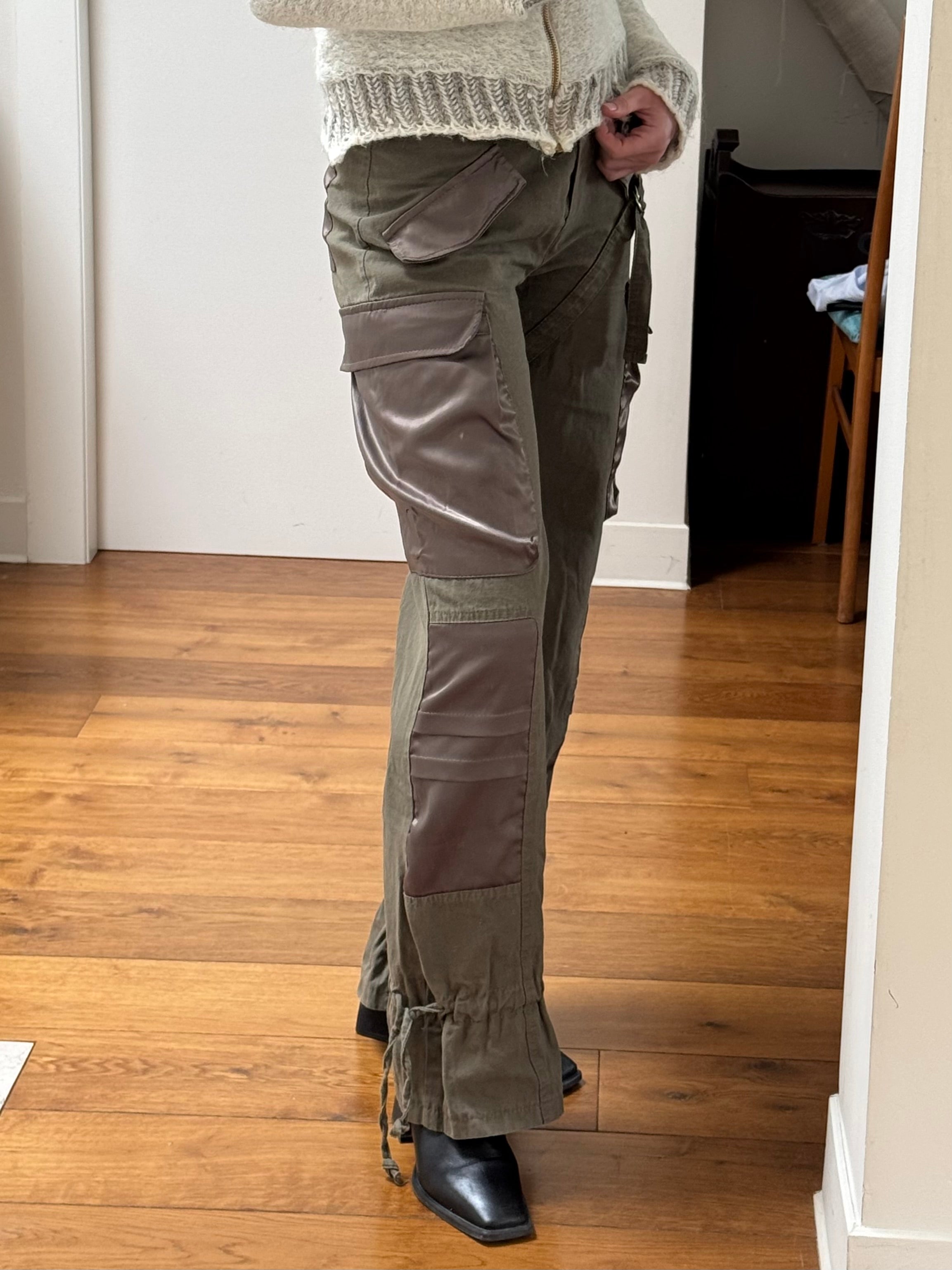 מכנסי דגמ״ח בשילוב סאטן (36)