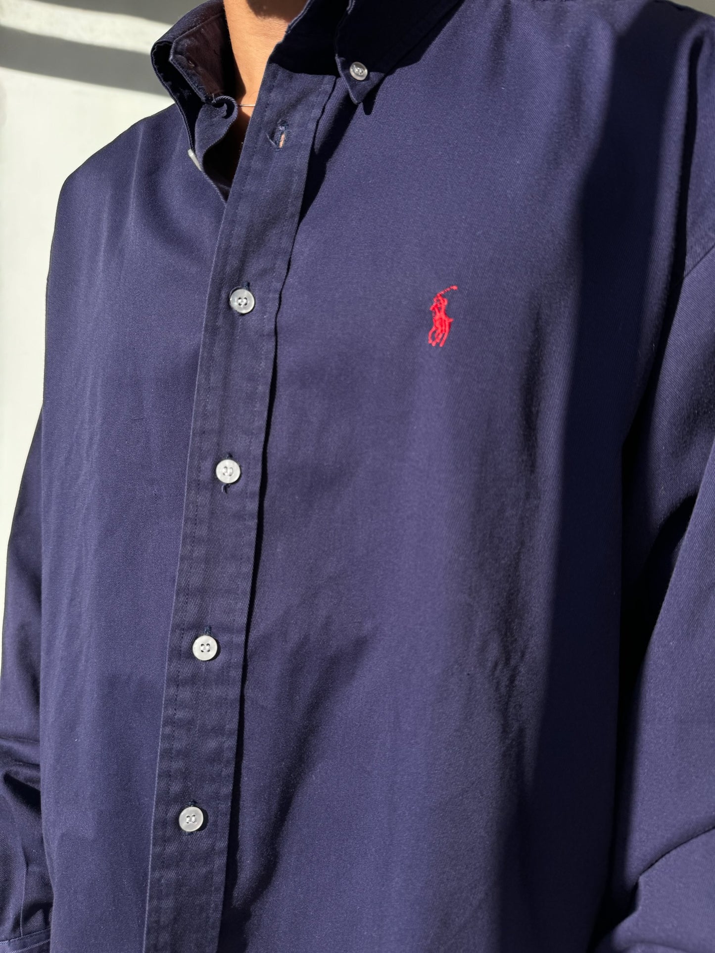 חולצה מכופתרת סגולה Polo Ralph Lauren (XL)