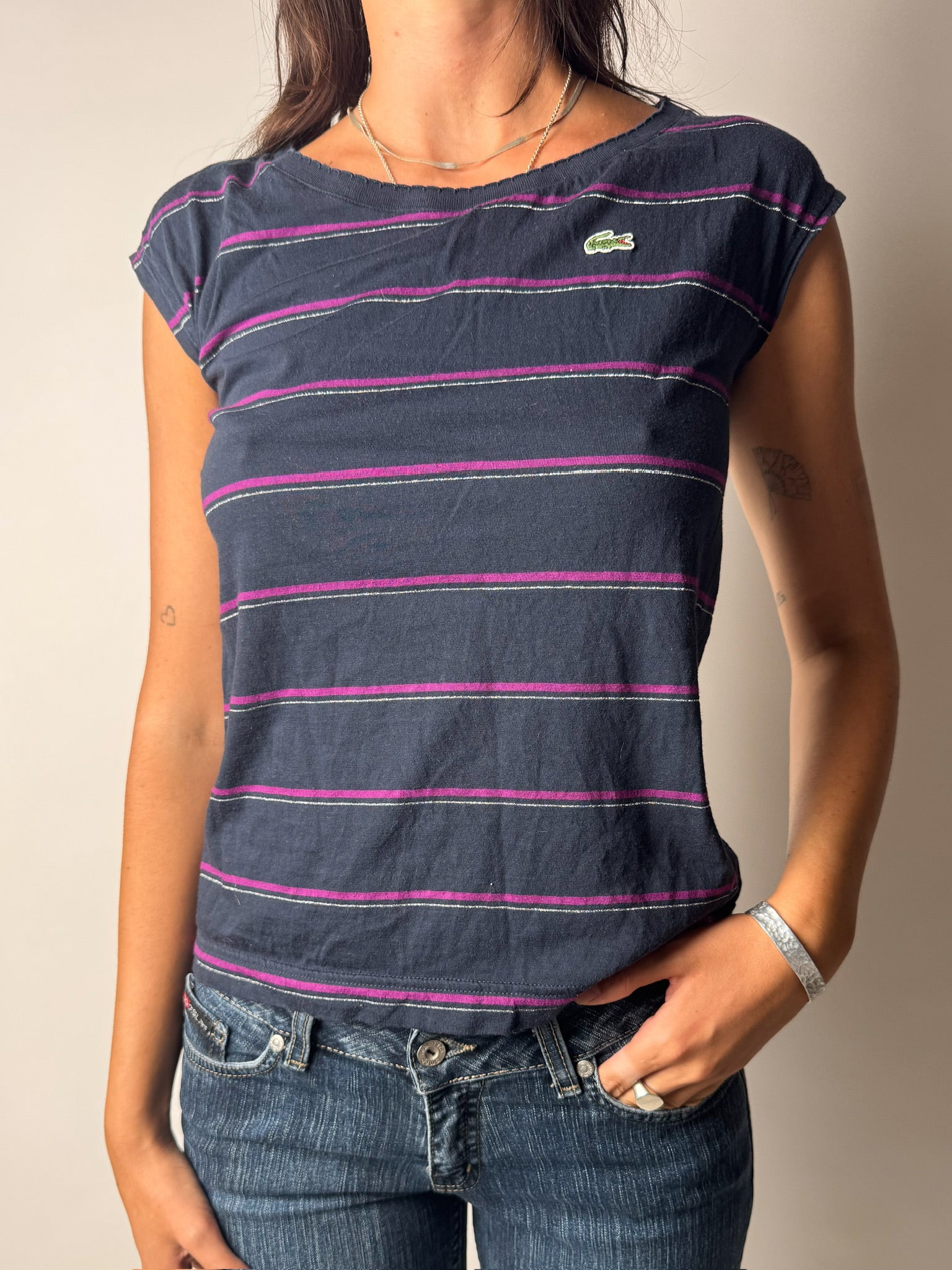 טי שירט פסים Lacoste (S)