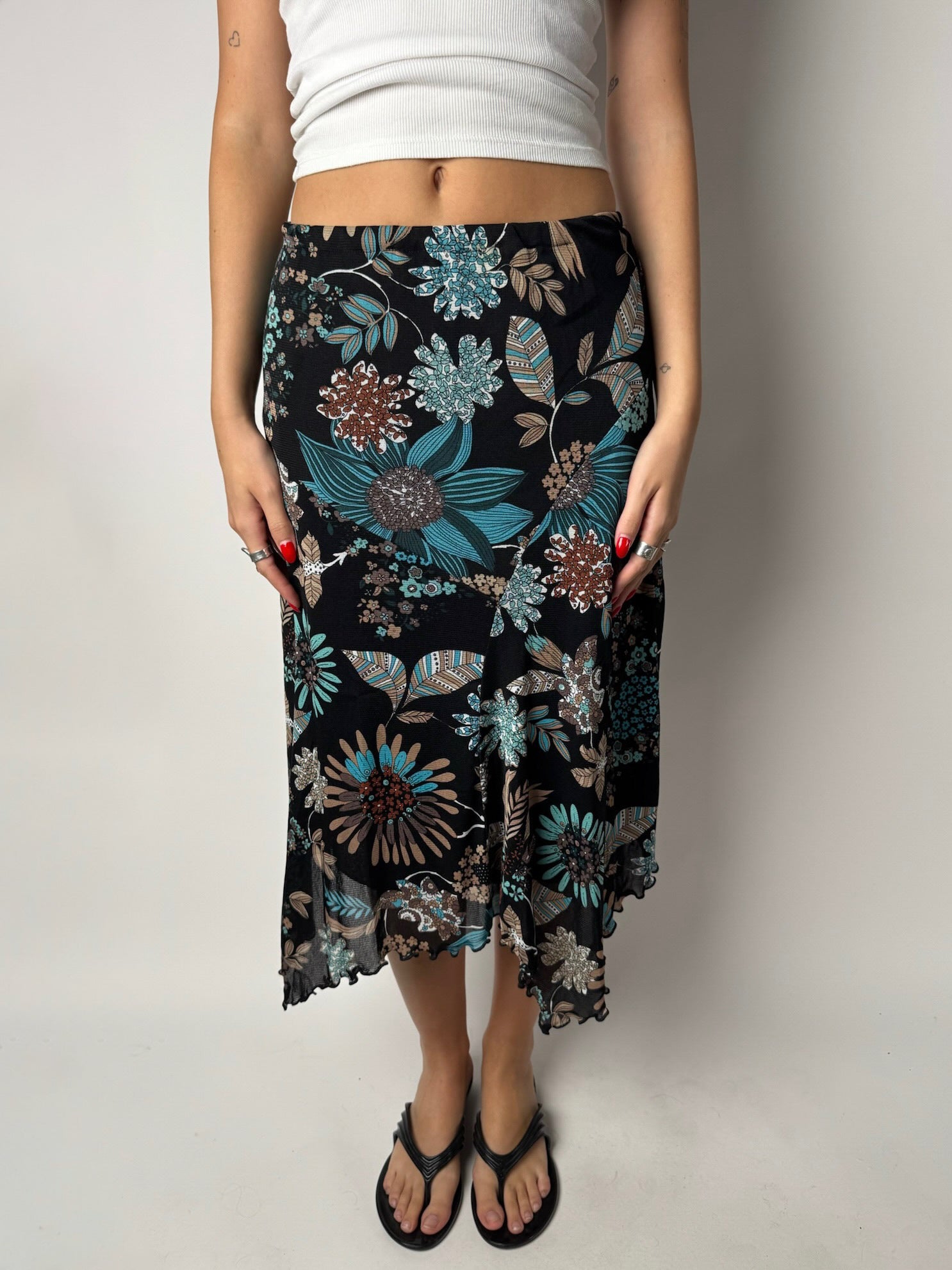 חצאית מידי פרחונית (36)