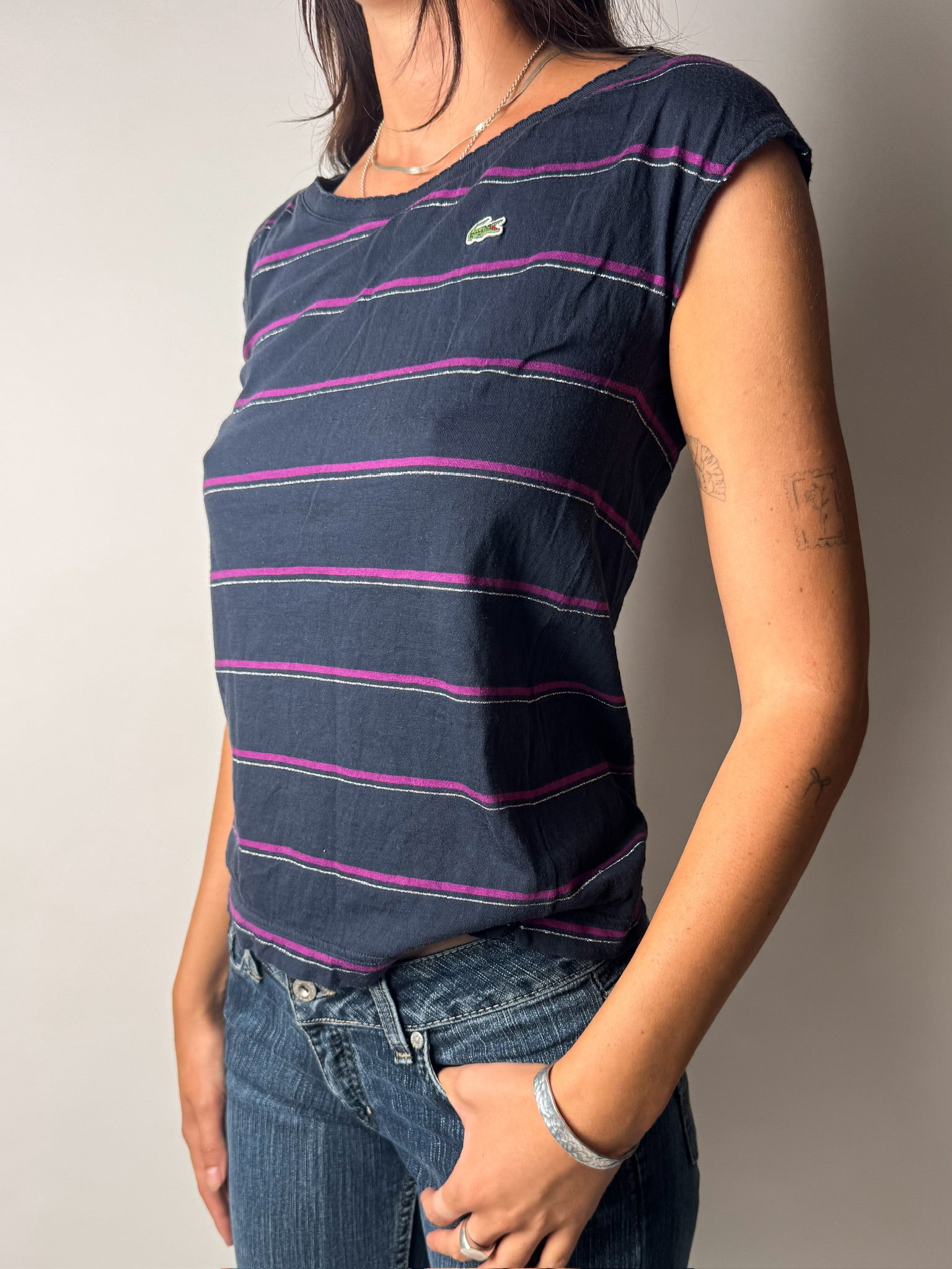 טי שירט פסים Lacoste (S)