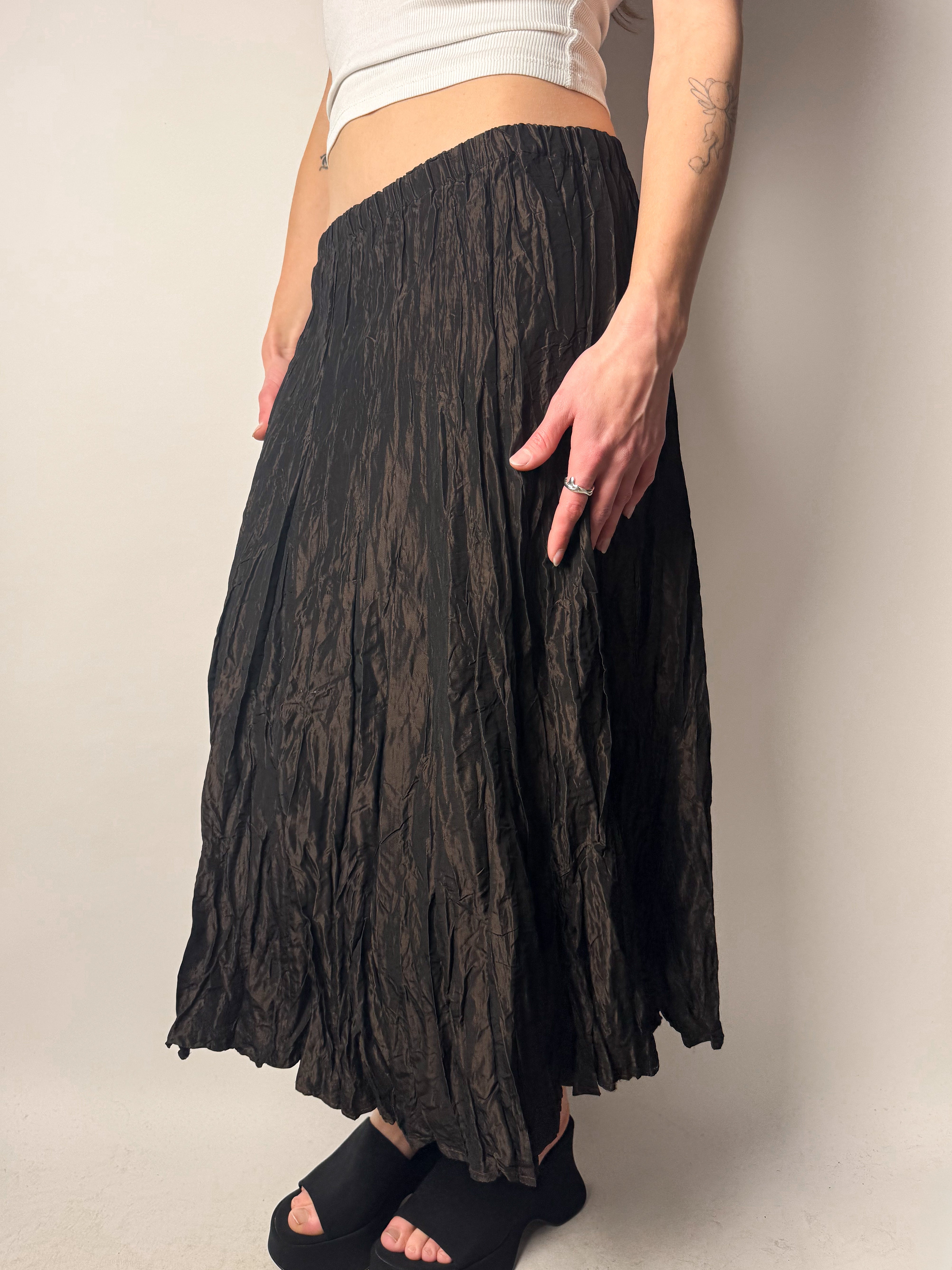 חצאית קפלים חומה (38)