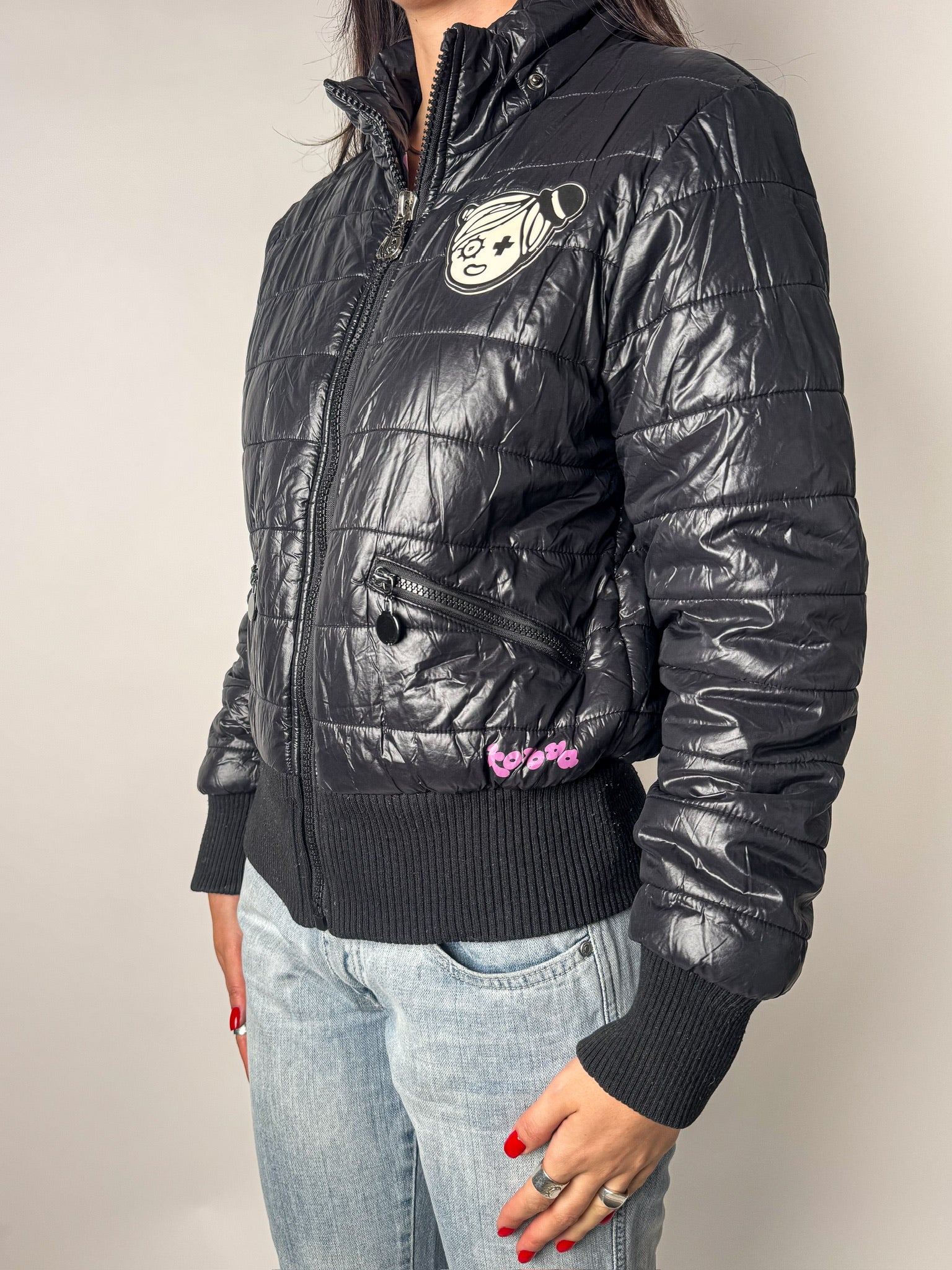 מעיל פוך שחור (M)