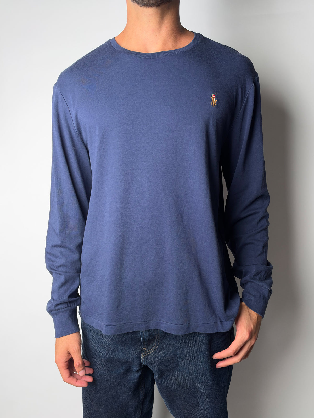 טי שרט כחולה ארוכה Polo Ralph Lauren (L)