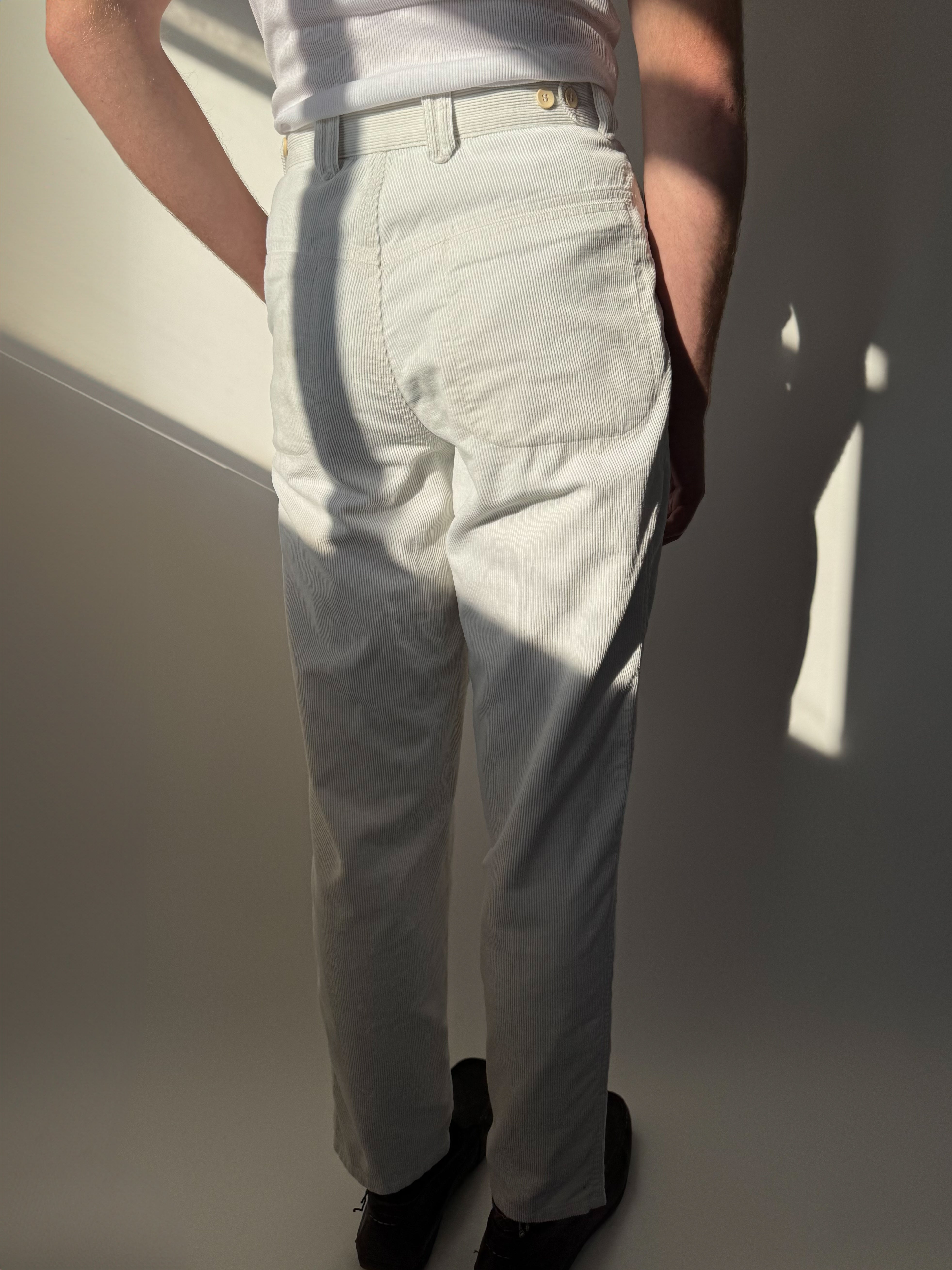 מכנסי קורדרוי לבנים (40)