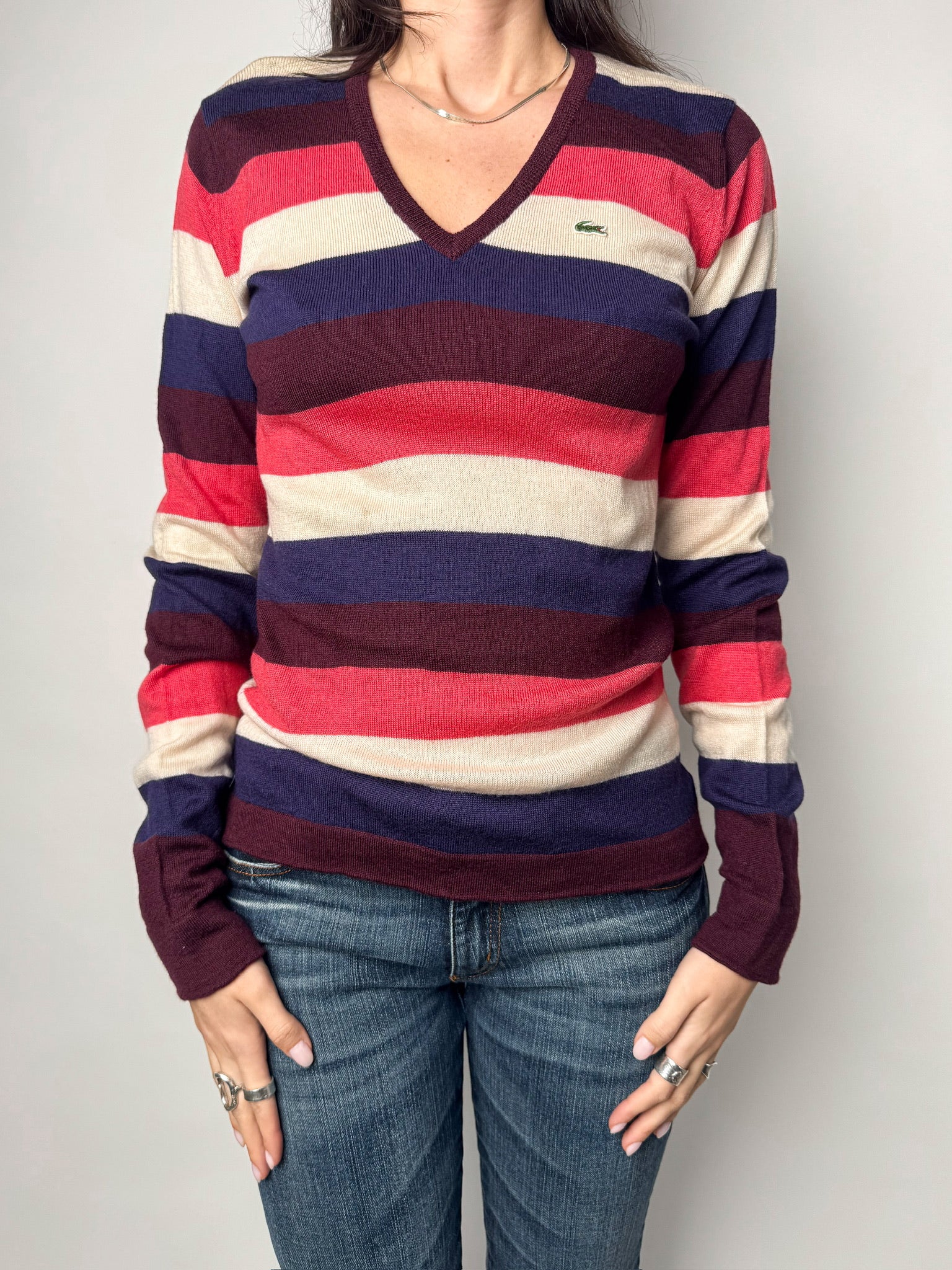 סריג כותנה פסים Lacoste (M)