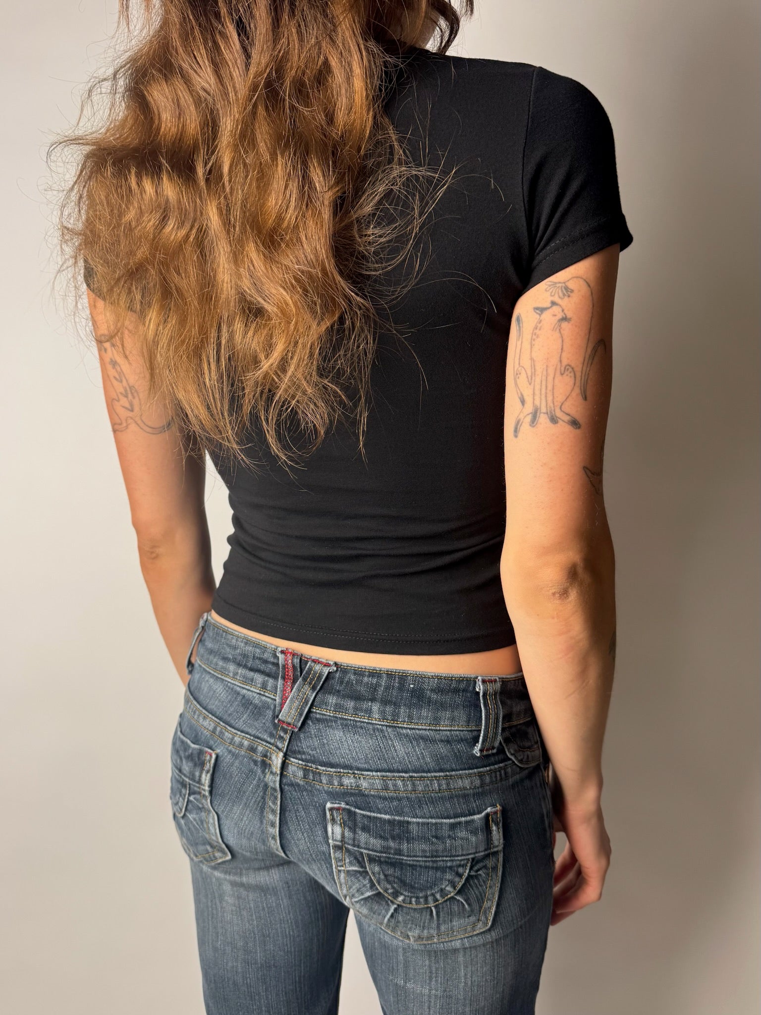 בייבי טי שרט בשילוב הדפס וניטים (S-M)