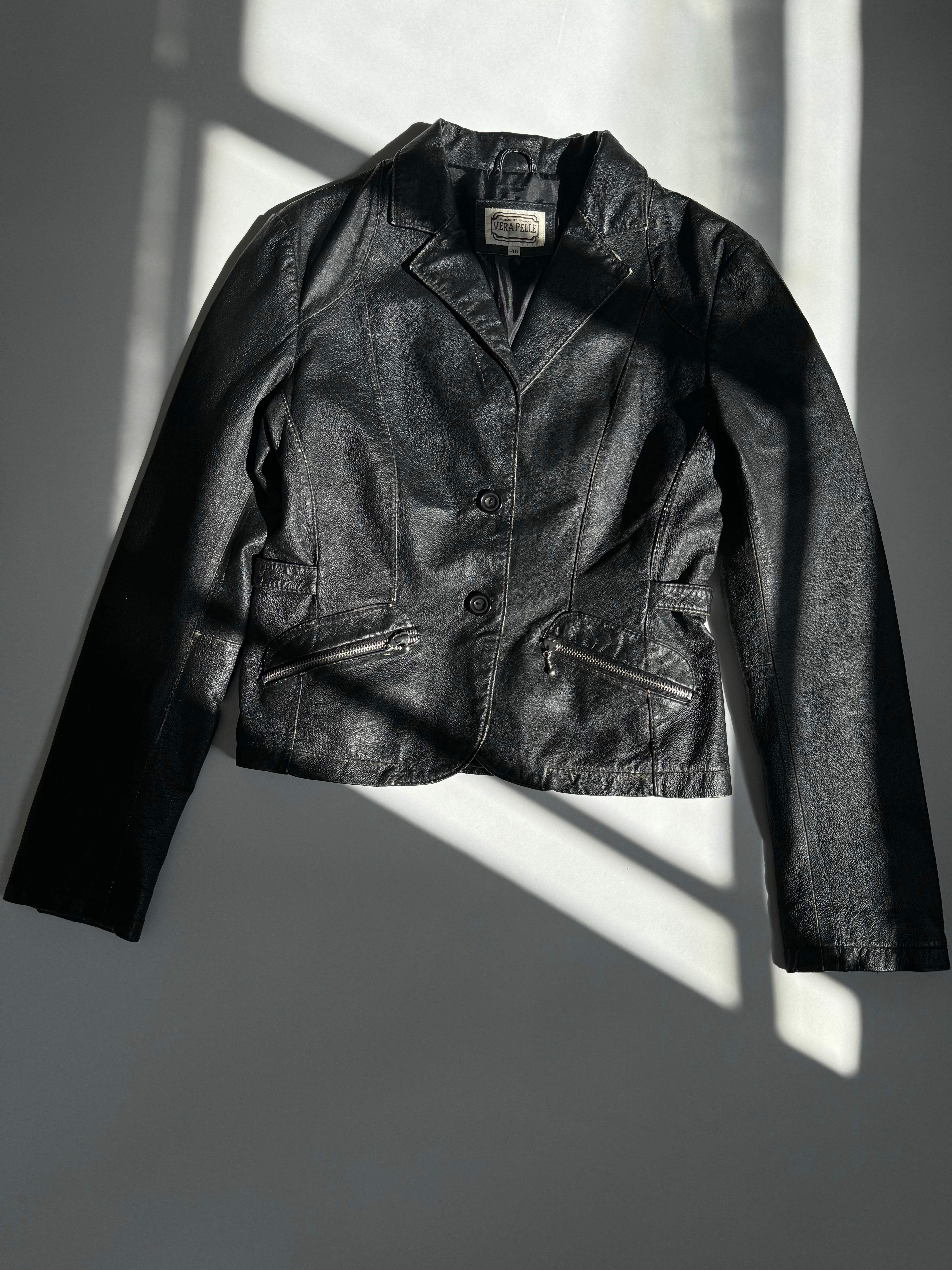 ג׳קט עור בייקר (S)