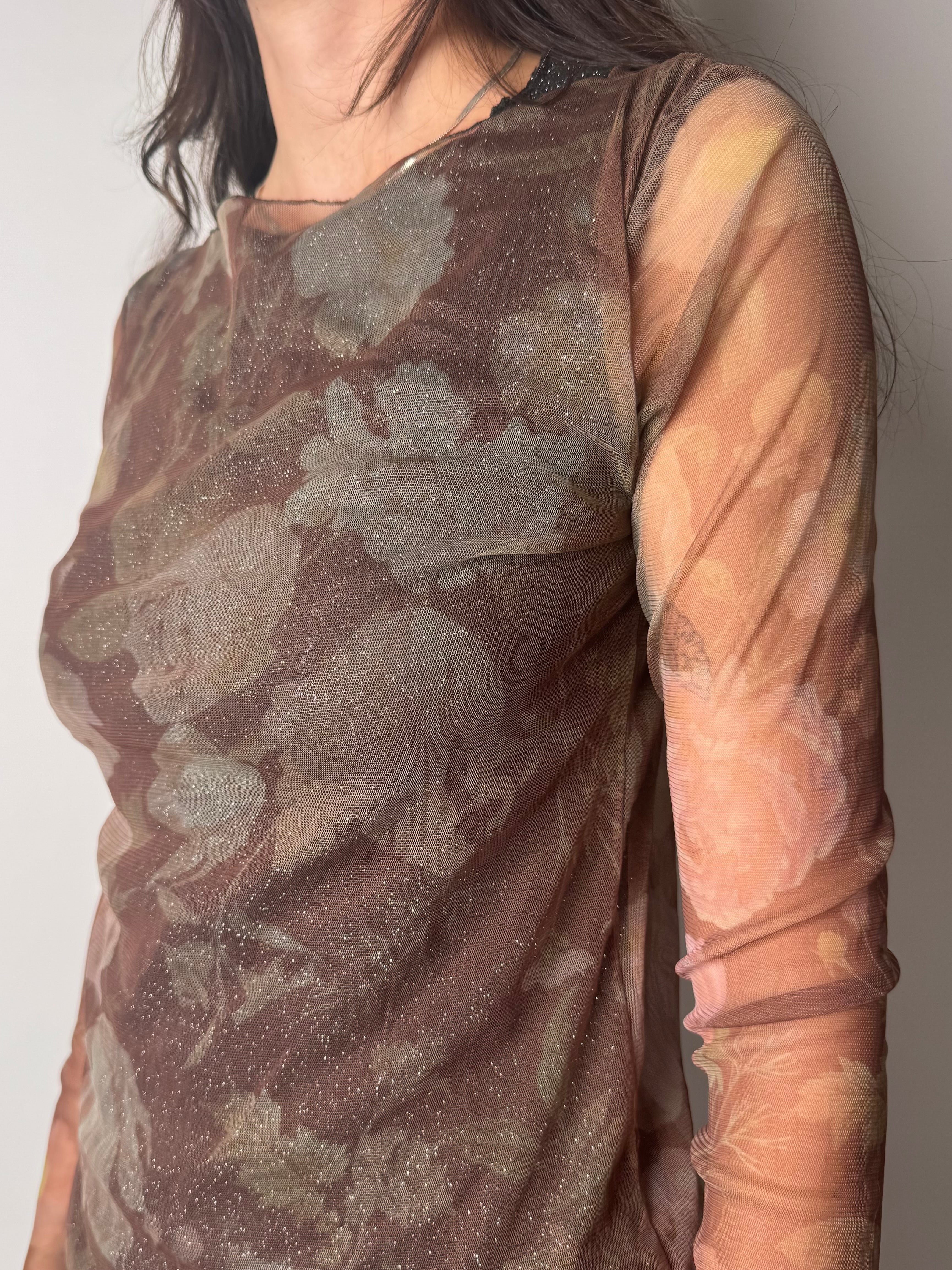 חולצת מש פרחונית כפולה (M)