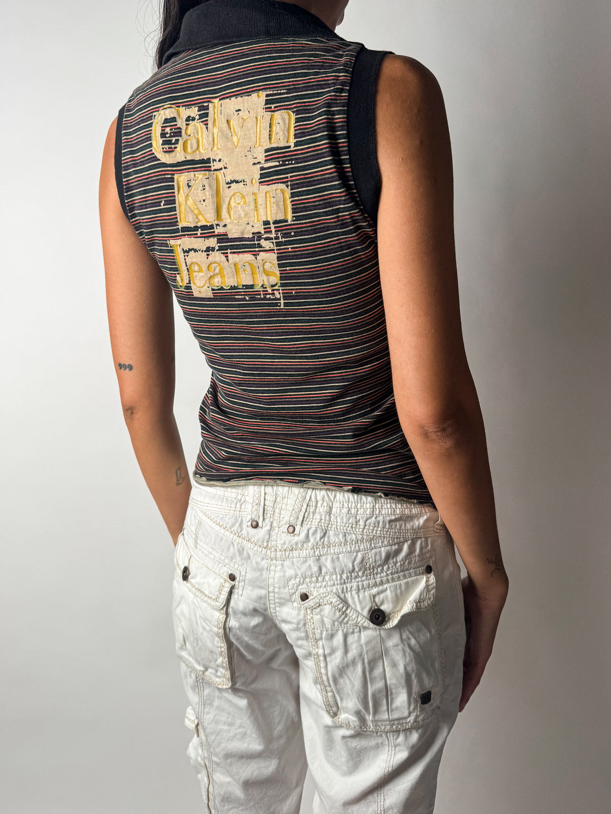 גופיית פולו פסים Calvin Klein Jeans (S)