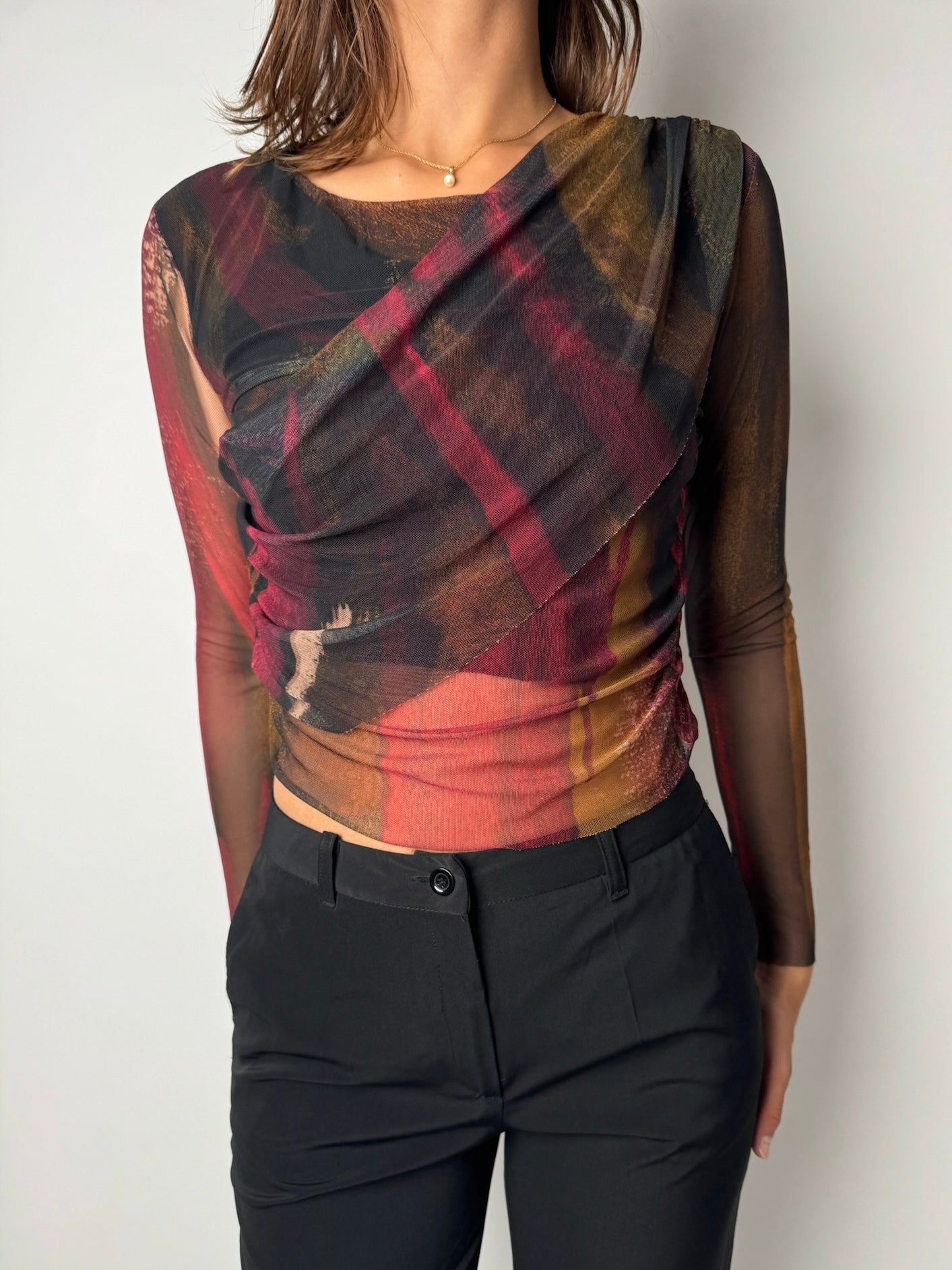 חולצת מש נשפכת צבעונית (S)